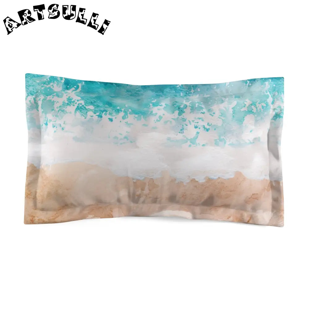 JAKKOUTTHEBXX Sandy Beach Ocean Wave Pillowcase JAKKOUTTHEBXX