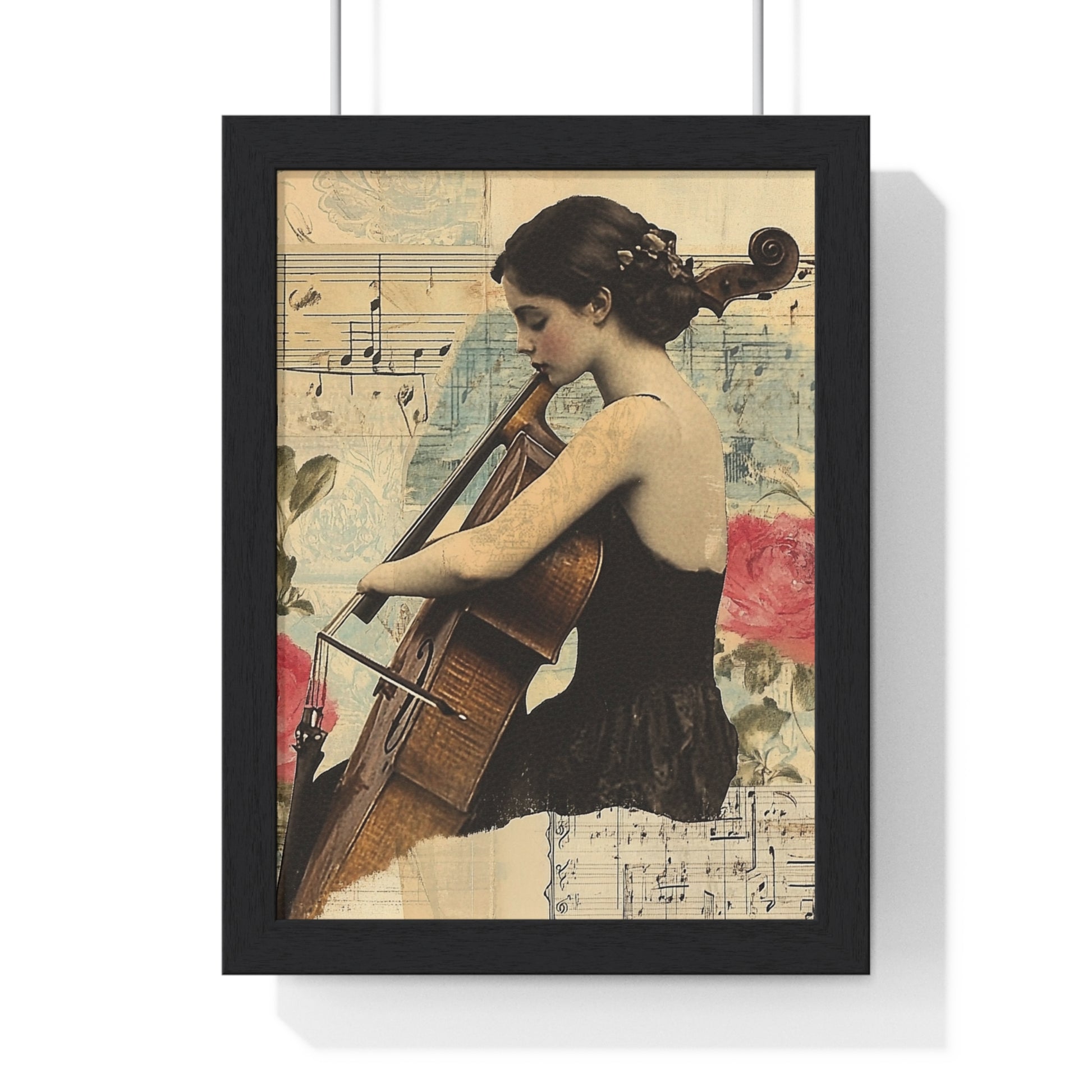 Vaporwave Type Beat Girl Vertical Framed Poster, Artsulli - Art is Long, Life is Short, Poster, Size, 8" x 11", Color, Black, , , 30871231899370988699