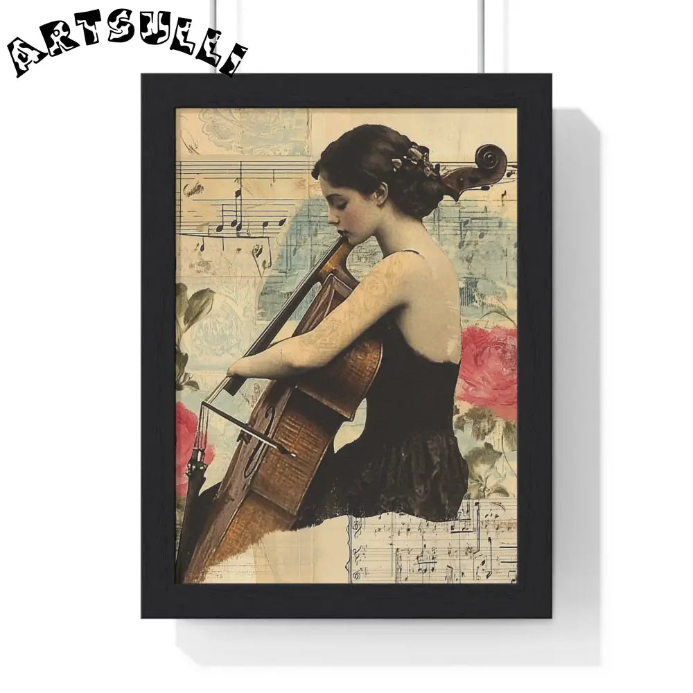 Vaporwave Type Beat Girl Vertical Framed Poster, Artsulli - Art is Long, Life is Short, Poster, Size, 8" x 11", Color, Black, , , 30871231899370988699