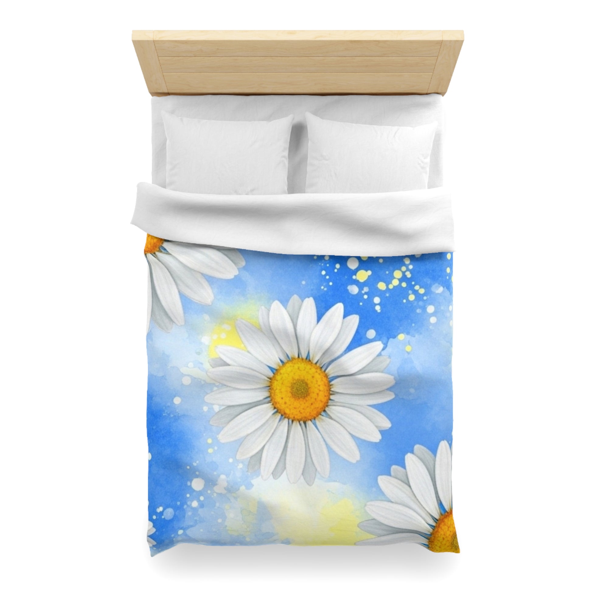 Daisies Microfiber Duvet Cover, Artsulli - Art is Long, Life is Short, Home Decor, , , , , , , 