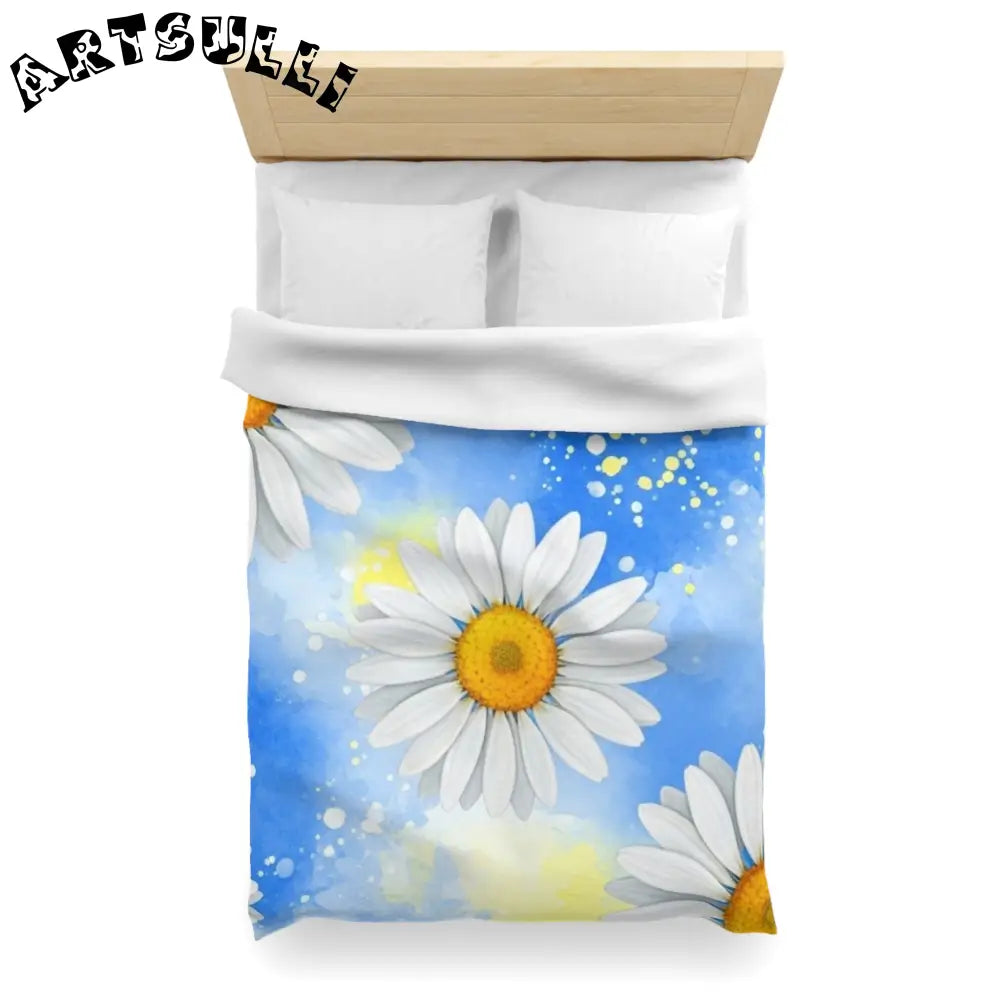 JAKKOUTTHEBXX Daisies Microfiber Duvet Cover JAKKOUTTHEBXX Artsulli