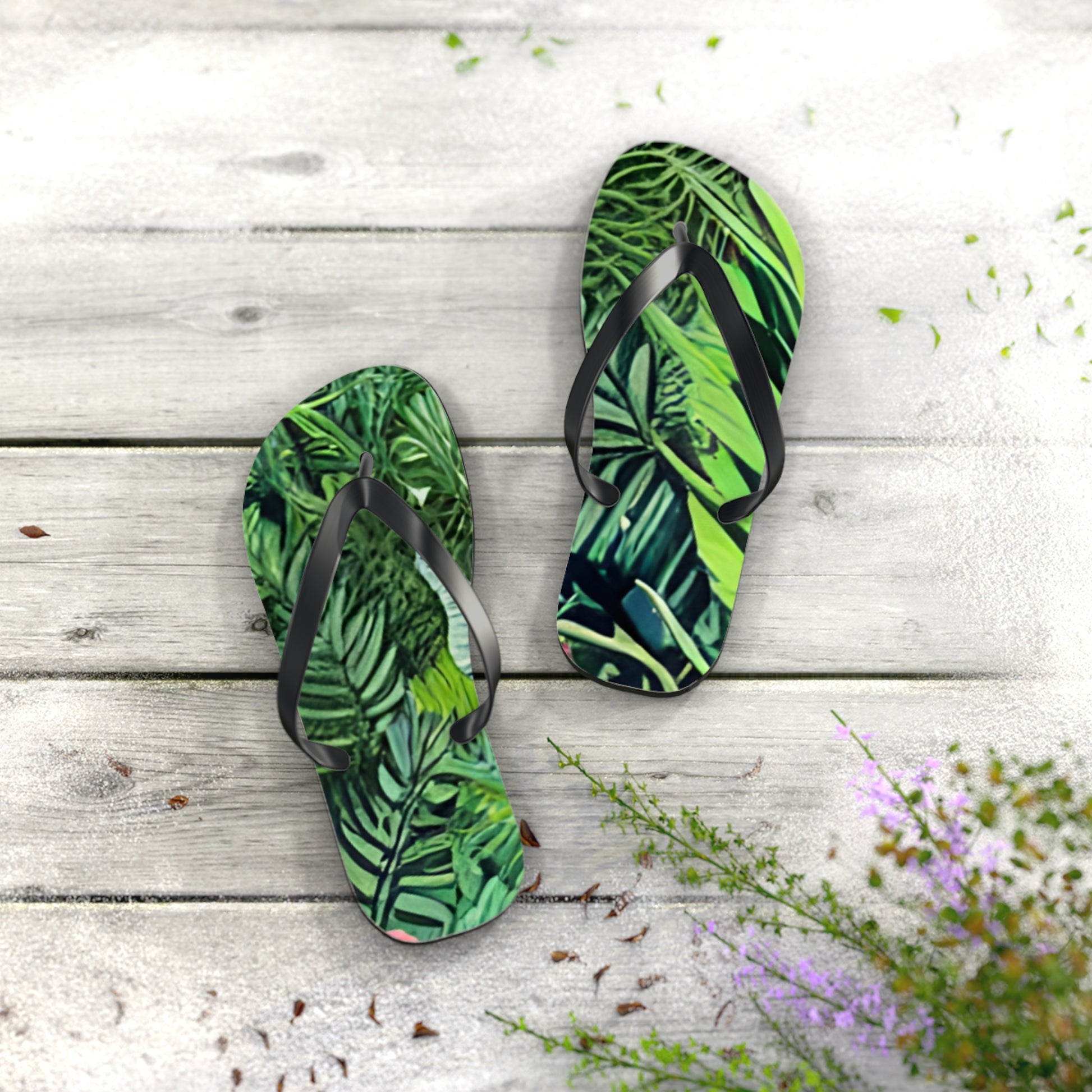 Jungle Zebra Art Flip Flops, Artsulli - Art is Long, Life is Short, Shoes, , , , , , , 