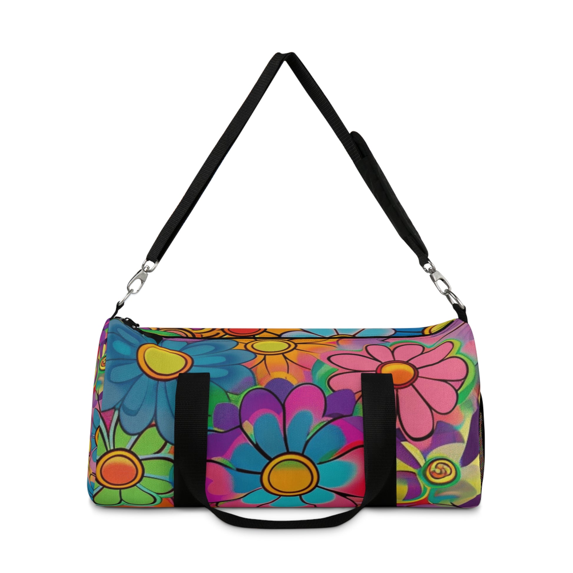 Chromatic Daisy Dream Duffel Bag, Artsulli - Art is Long, Life is Short, Bags, , , , , , , 