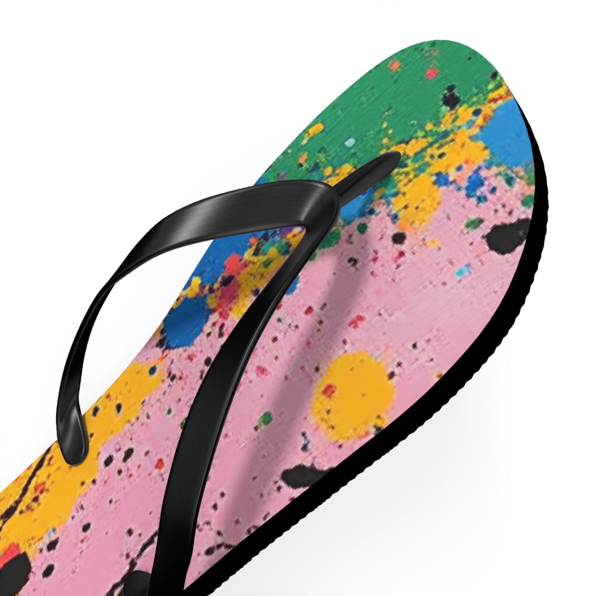 The Colors Of Paint Splatter Flip Flops, Artsulli - Art is Long, Life is Short, Shoes, , , , , , , 