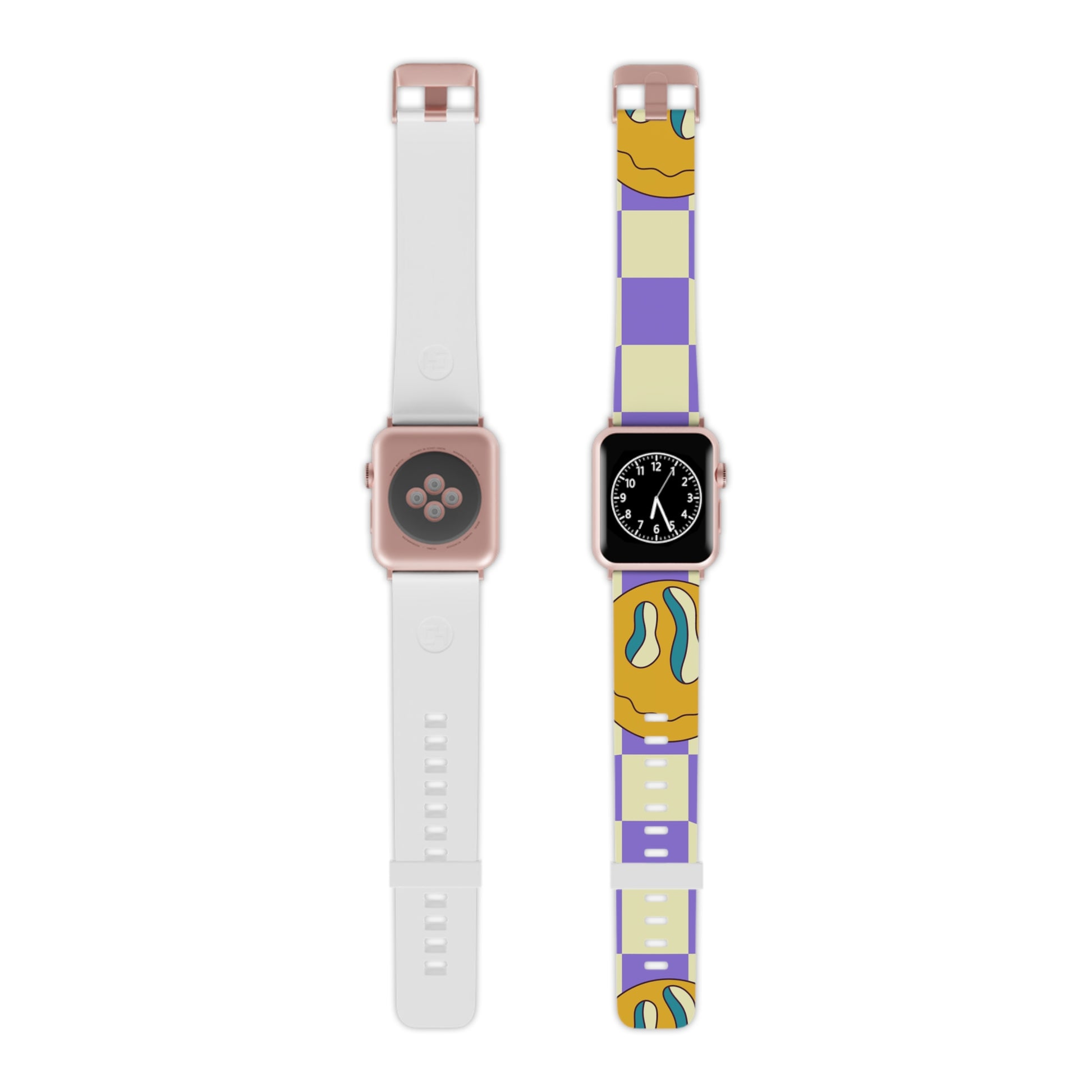 Trippy Flower Power Motifs Watch Band for Apple Watch, Artsulli - Art is Long, Life is Short, Accessories, Size, 8'' × 0.75'' / 42 - 44 mm, Color, Rose Gold, , , 13767786178534
