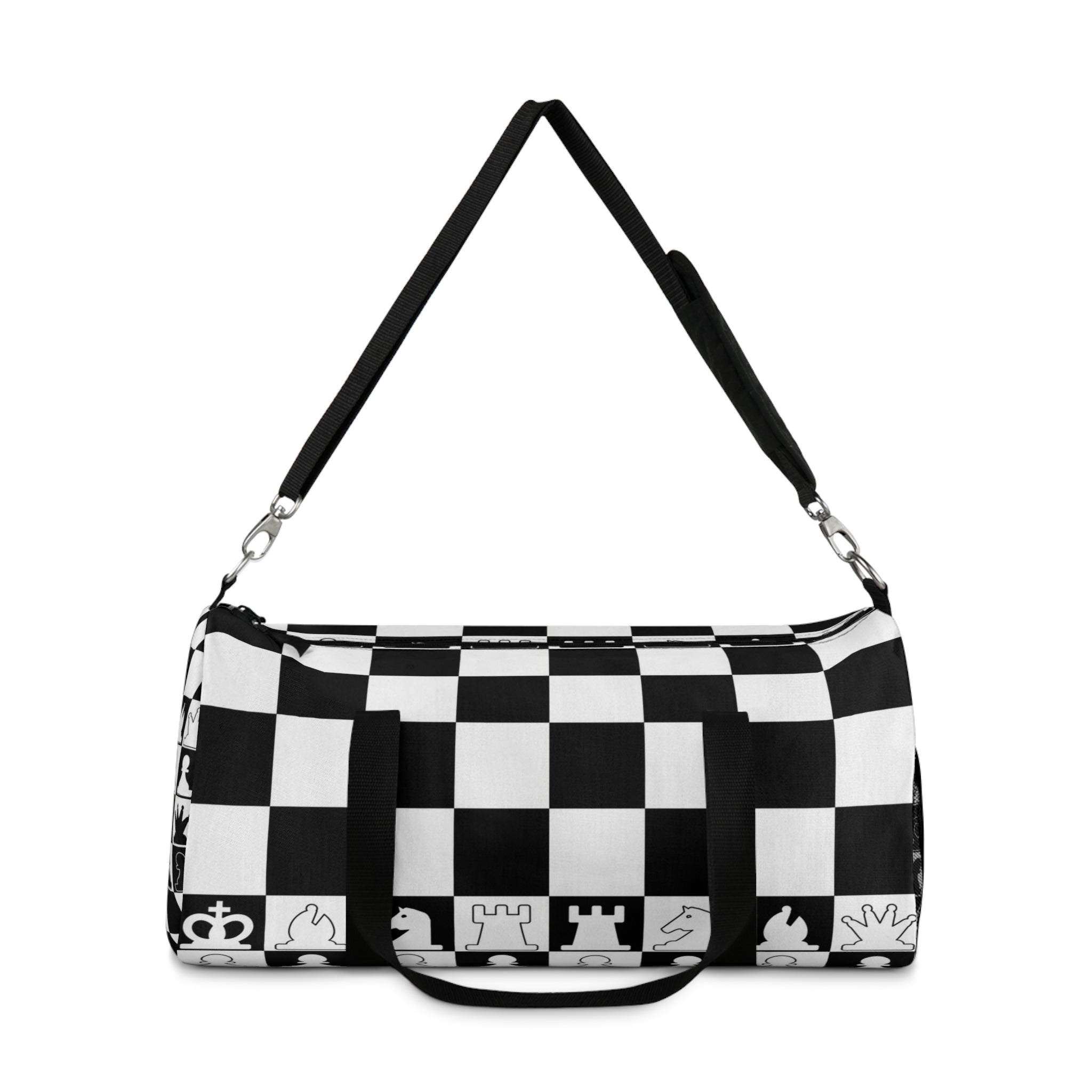 Chessboard White and Black Duffel Bag, Artsulli - Art is Long, Life is Short, Bags, , , , , , , 