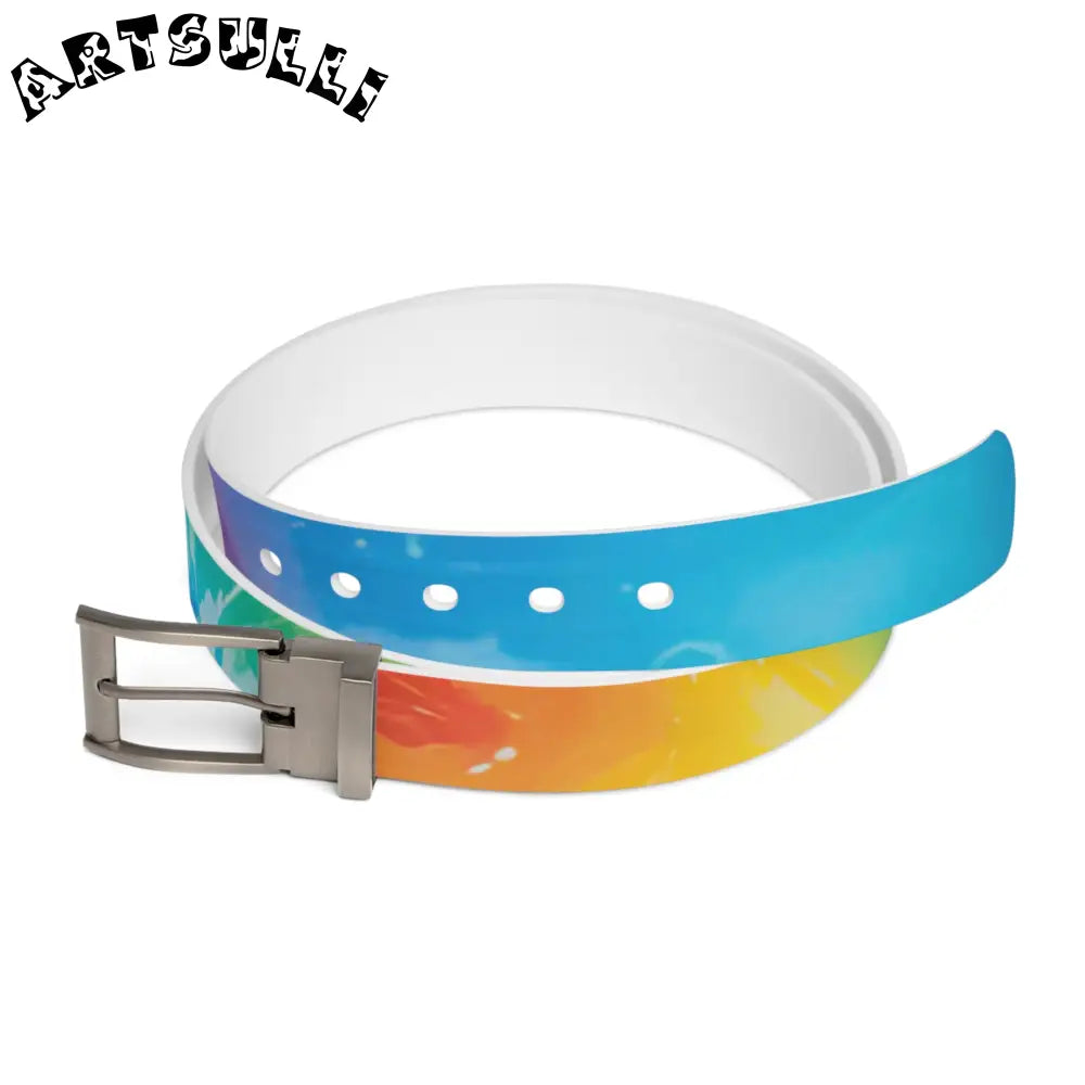 JAKKOUTTHEBXX Rainbow Pattern Cut to Size Belt 2025