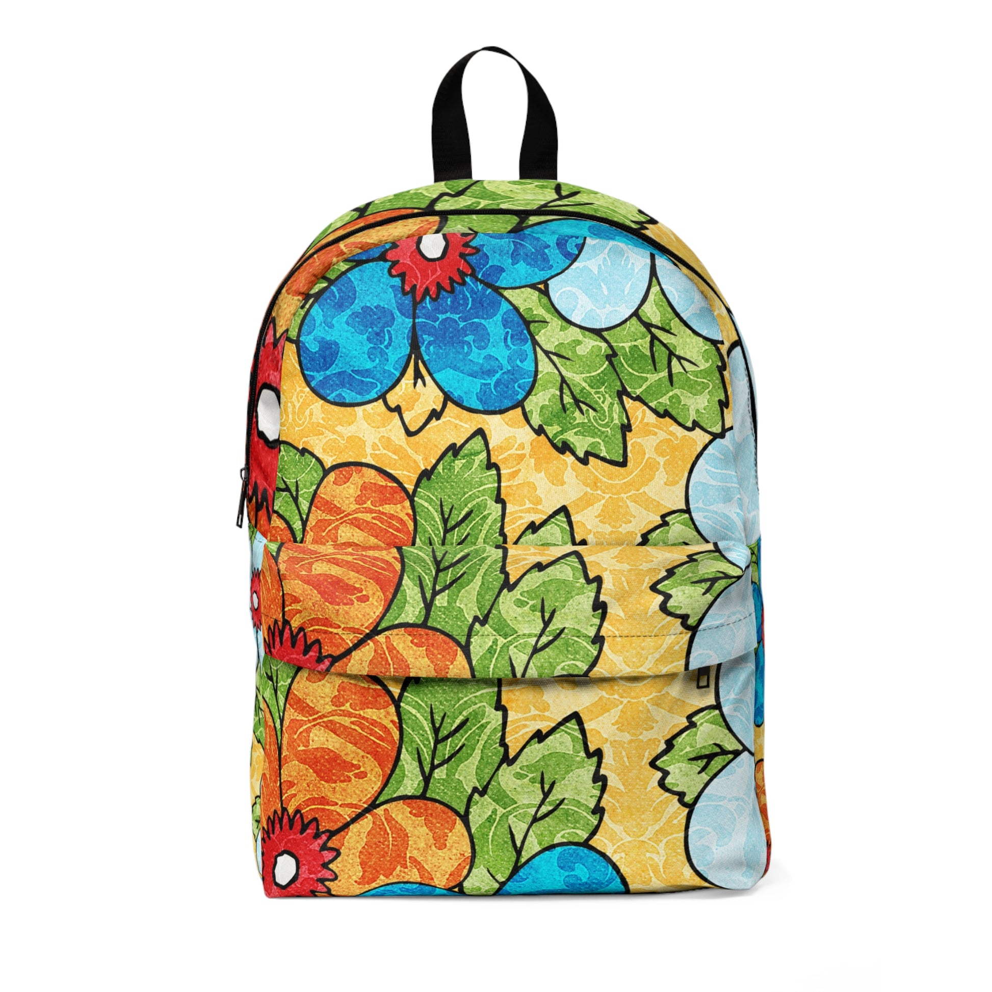 Groovy Yellow Floral Kl Unisex Classic Backpack, Artsulli - Art is Long, Life is Short, Bags, Size, One size, , , , , 19357360470305334485