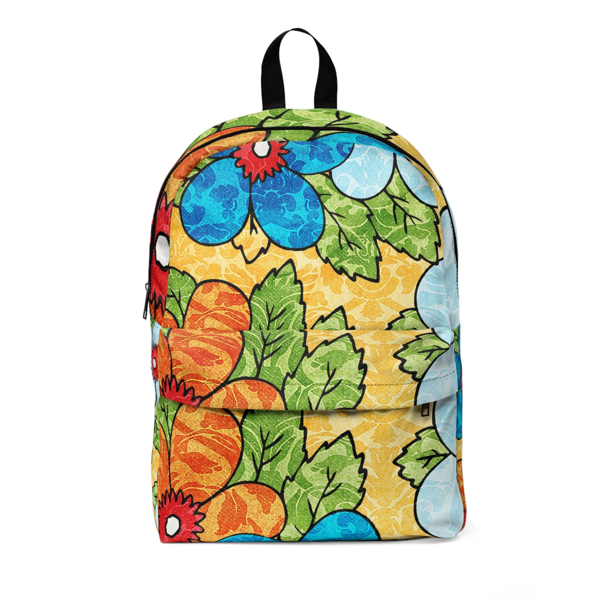 Groovy Yellow Floral Kl Unisex Classic Backpack, Artsulli - Art is Long, Life is Short, Bags, Size, One size, , , , , 19357360470305334485