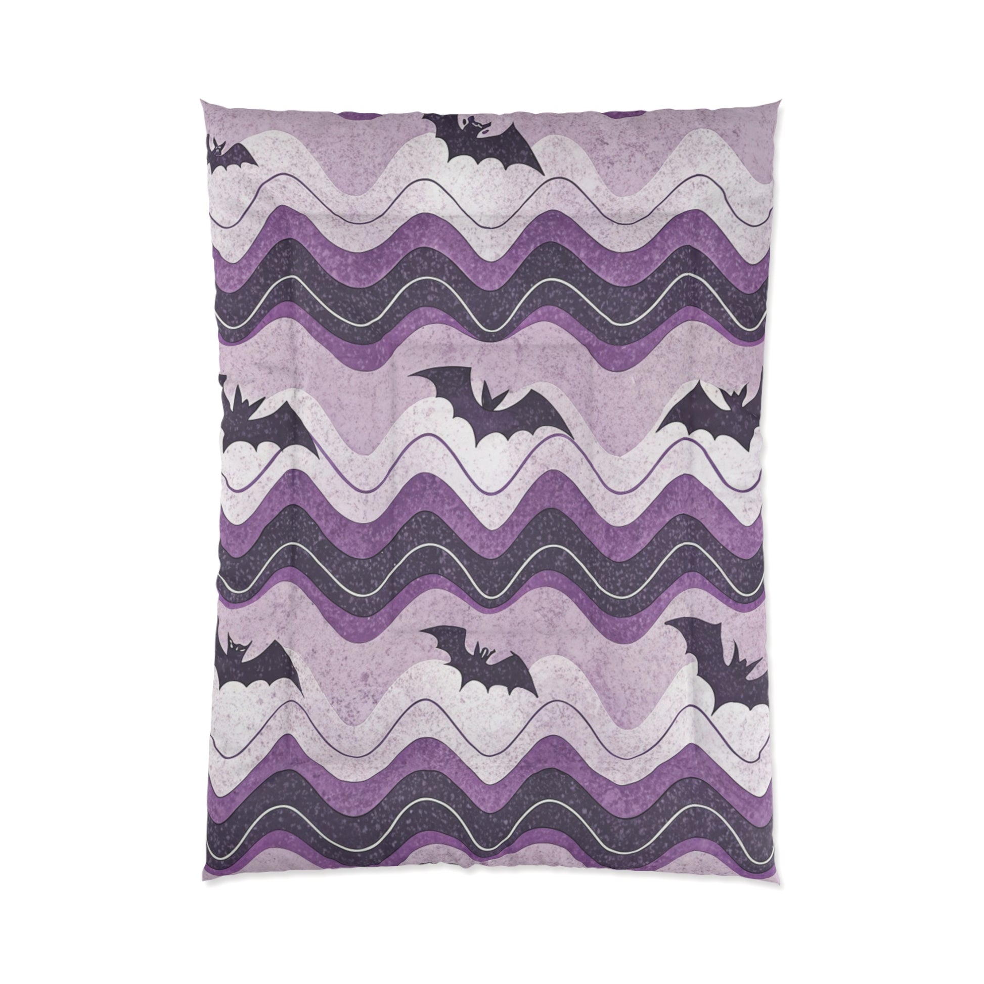 Bat Wave Comforter, Artsulli - Art is Long, Life is Short, Home Decor, Size, 68" × 92", , , , , 27871557102360