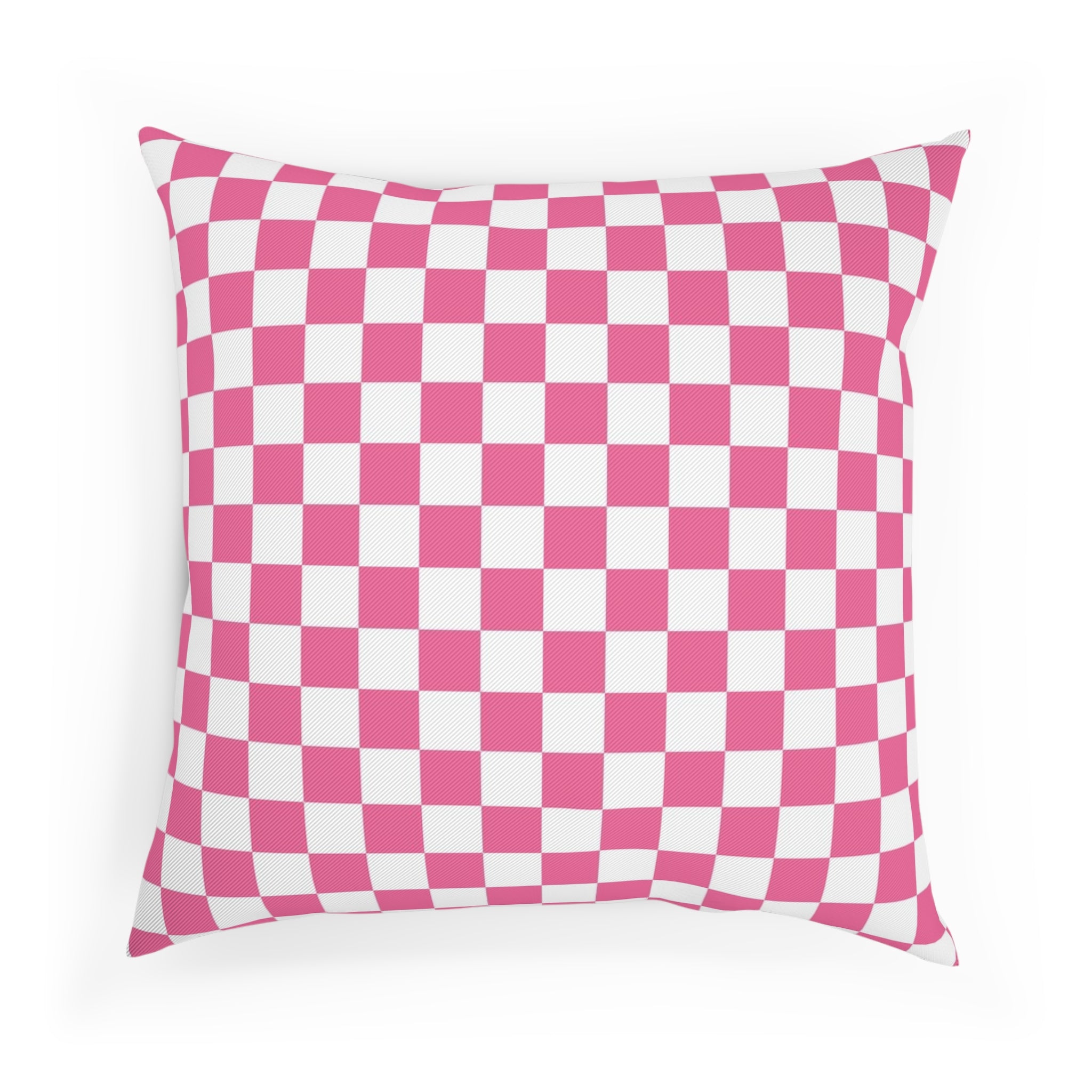 Yuyushiki Pink Check Cushion, Artsulli - Art is Long, Life is Short, Home Decor, , , , , , , 