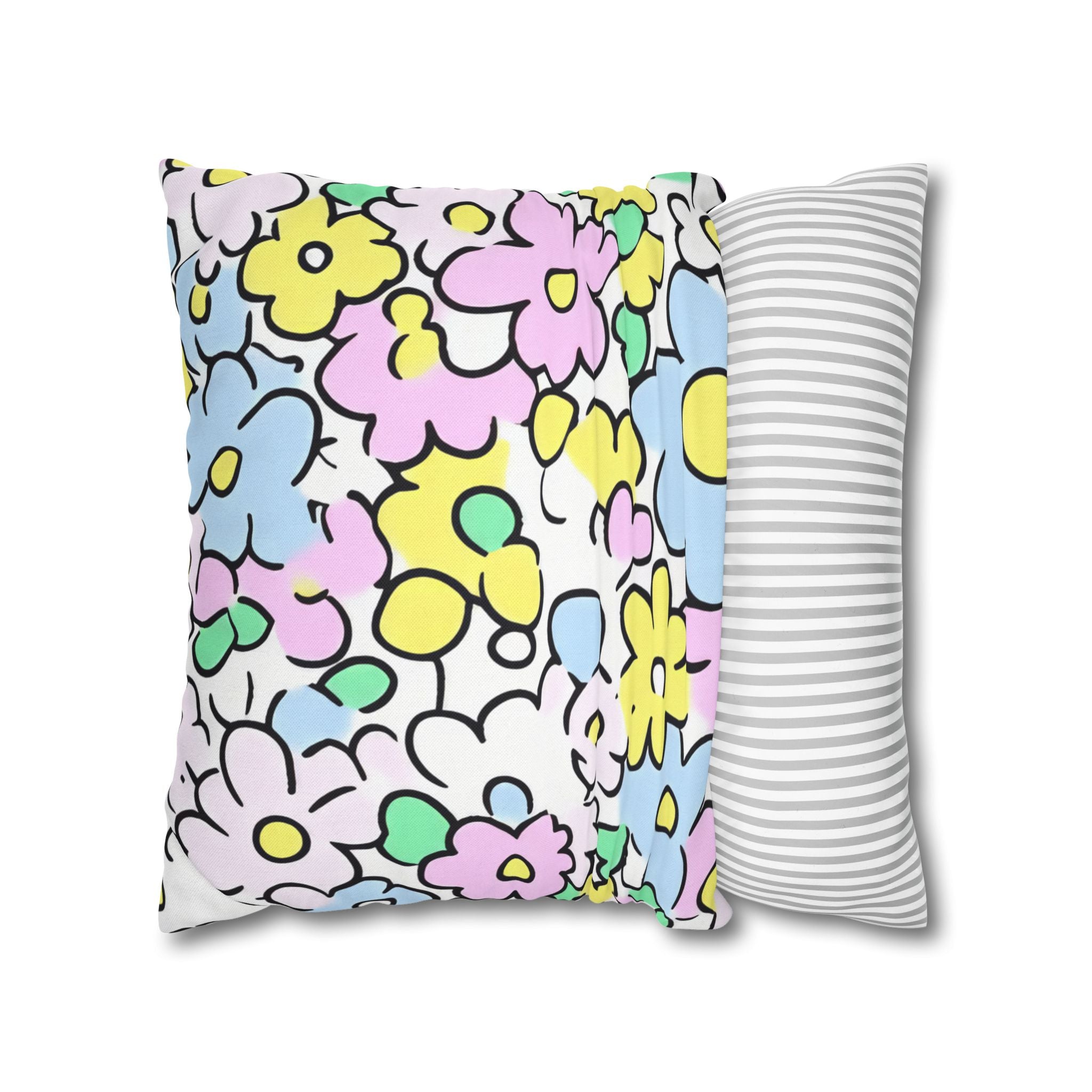 Spun Polyester Square Pillowcase