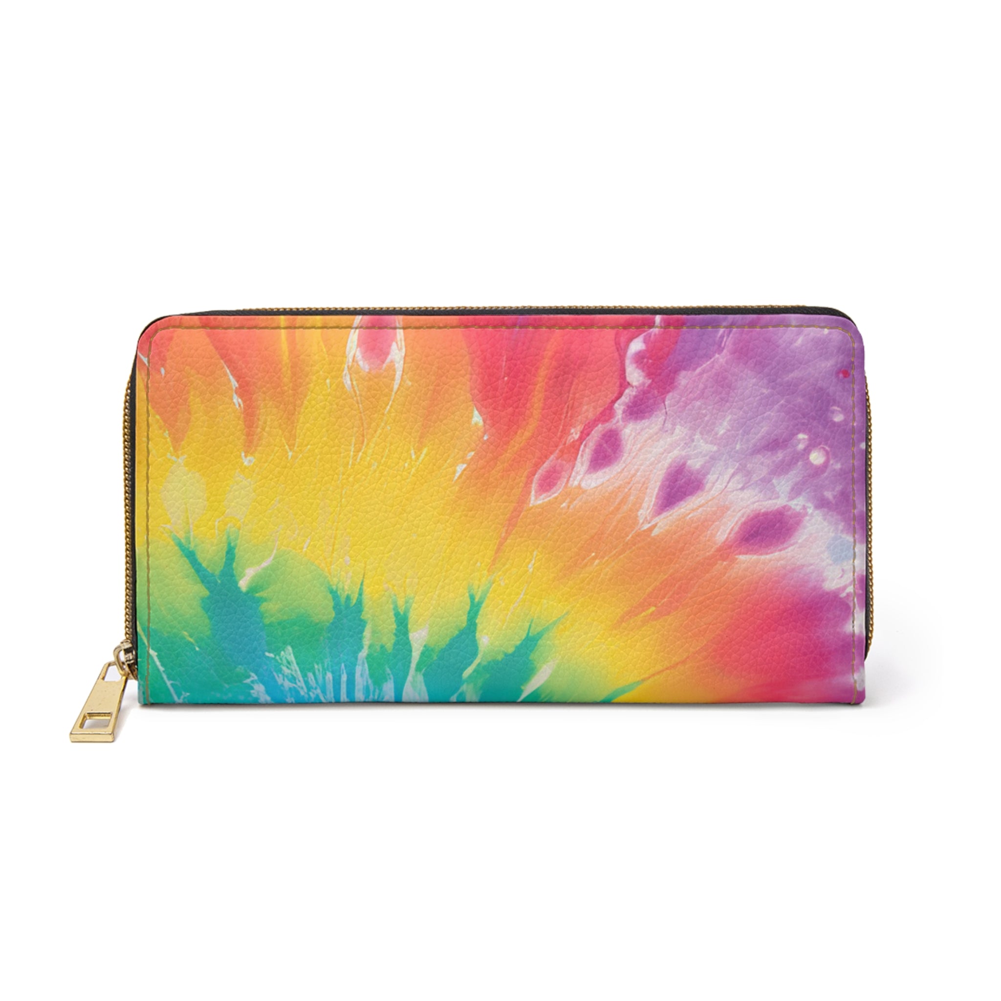 Tie Dye Zipper Wallet, Artsulli - Art is Long, Life is Short, Accessories, Size, One size, Color, White, , , 42117278889064240747