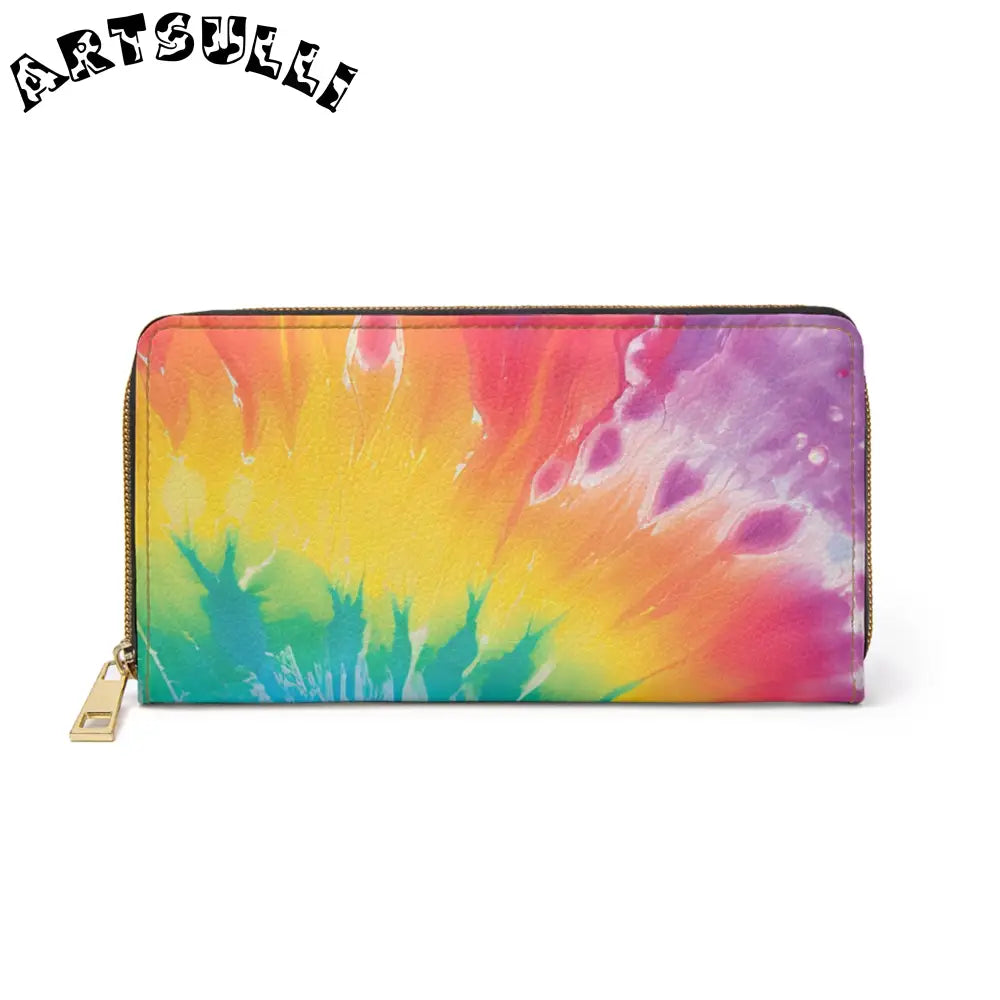 JAKKOUTTHEBXX Tie-Dye Zippered Wallet for Credit Cards 2025