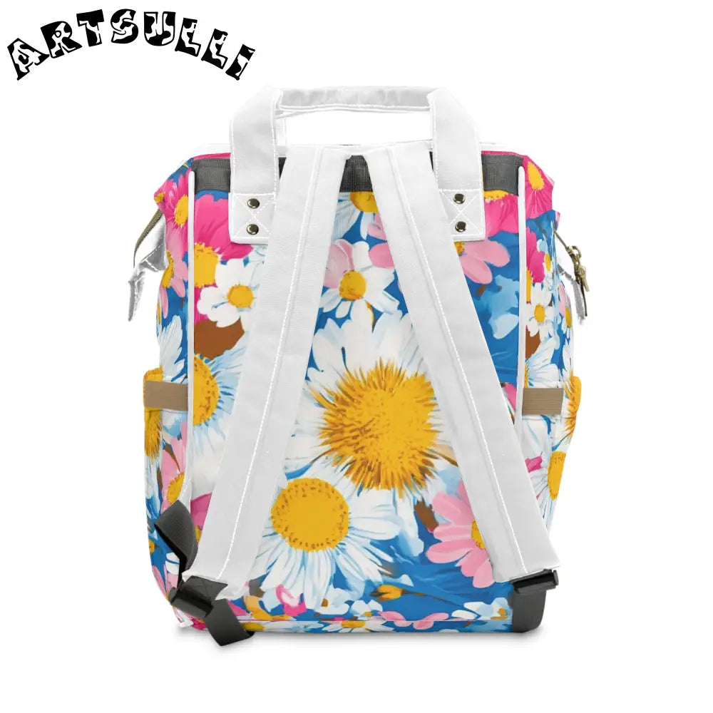 JAKKOUTTHEBXX CDG Daisy Dream Blue Multifunctional Diaper Backpack
