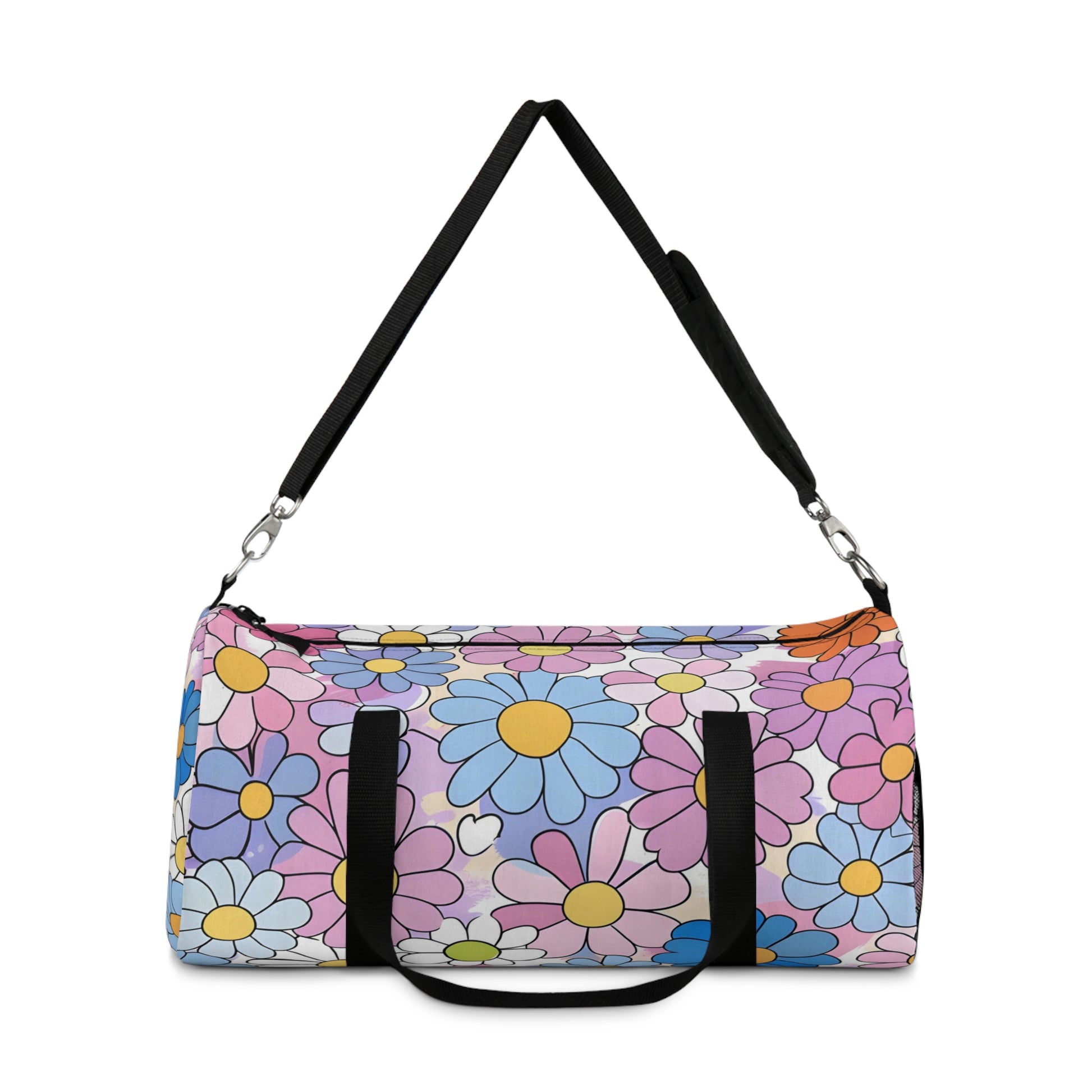 Flower Hour Purple and Blue  Duffel Bag, Artsulli - Art is Long, Life is Short, Bags, , , , , , , 