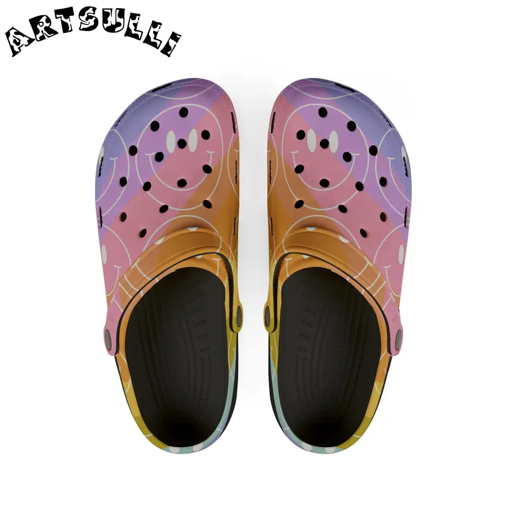 JAKKOUTTHEBXX Smiley Face x Rainbow Stripes Multi-Color EVA Foam