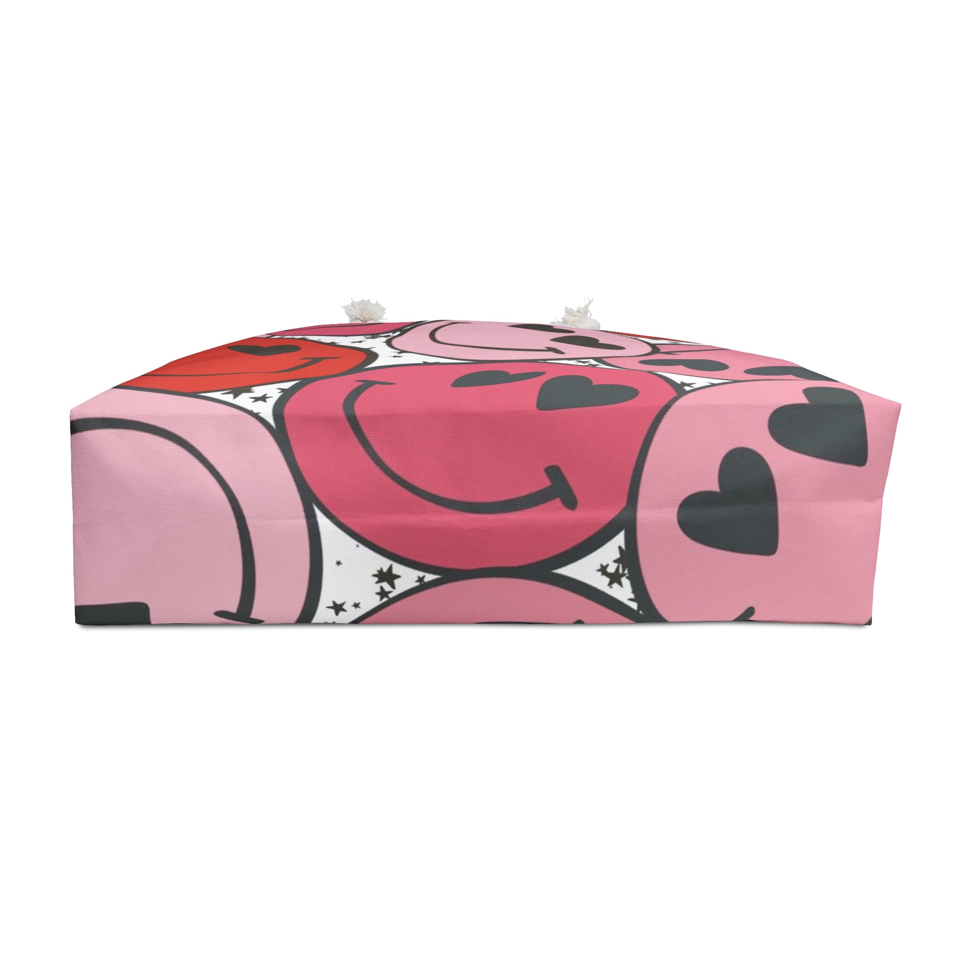 Smiley Face x Heart Eyes Pink and Red Weekender Bag, Artsulli - Art is Long, Life is Short, Bags, , , , , , , 