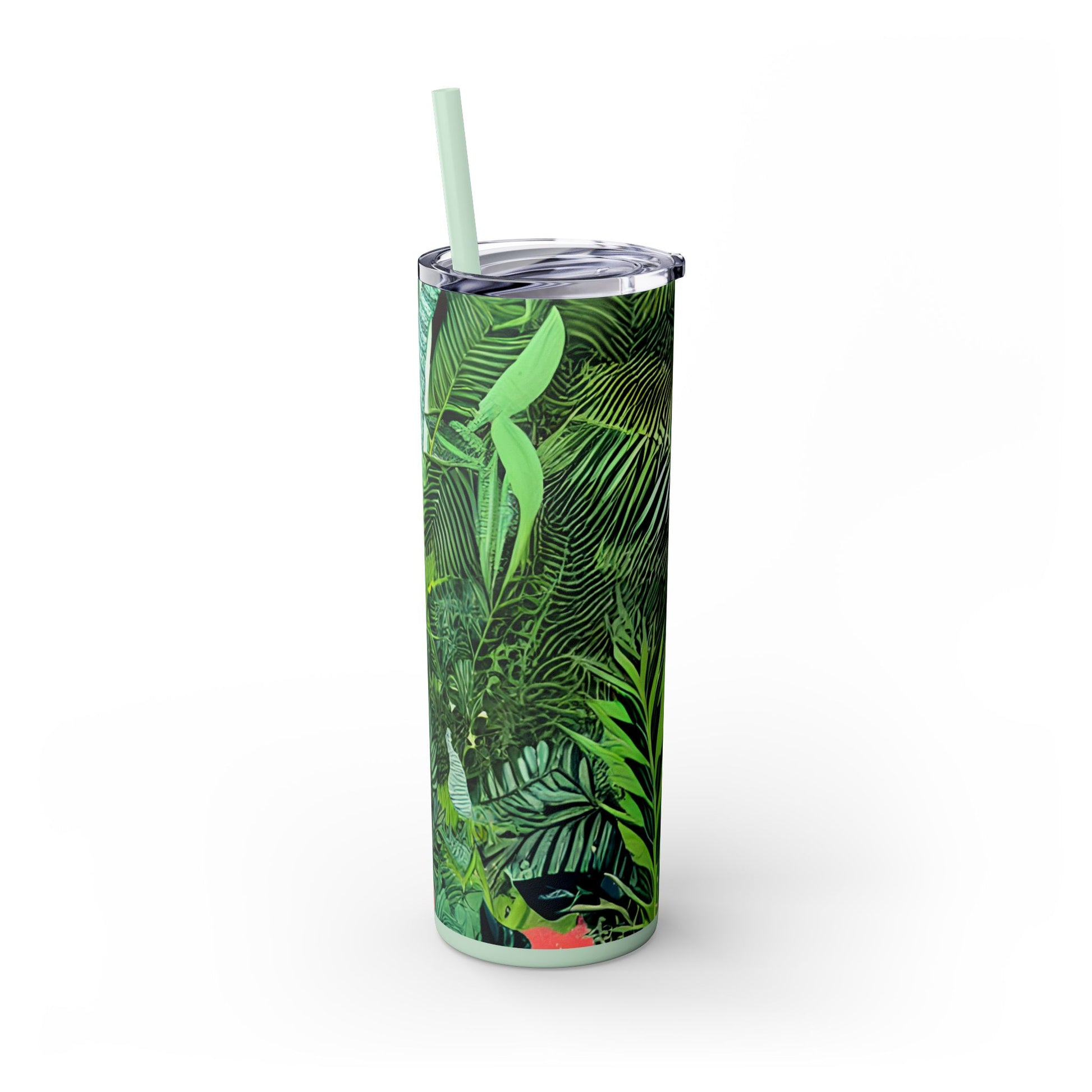 Jungle Zebra Art Skinny Tumbler with Straw, 20oz, Artsulli - Art is Long, Life is Short, Mug, , , , , , , 