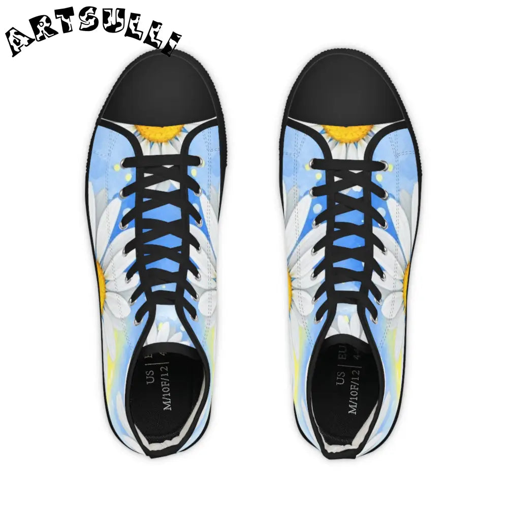 JAKKOUTTHEBXX Daisies Men’s High Top Sneakers JAKKOUTTHEBXX Artsulli