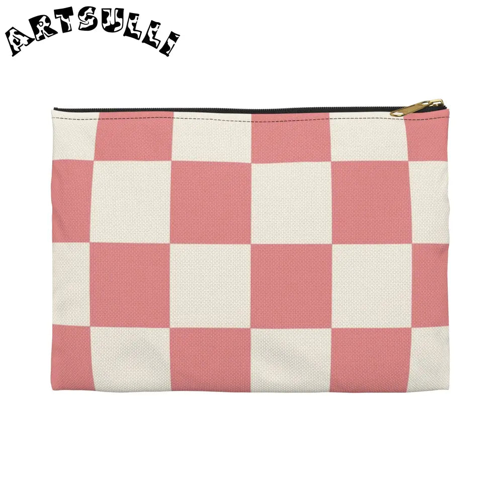 JAKKOUTTHEBXX Retro Checkered Grassland Sprites Accessory Pouch