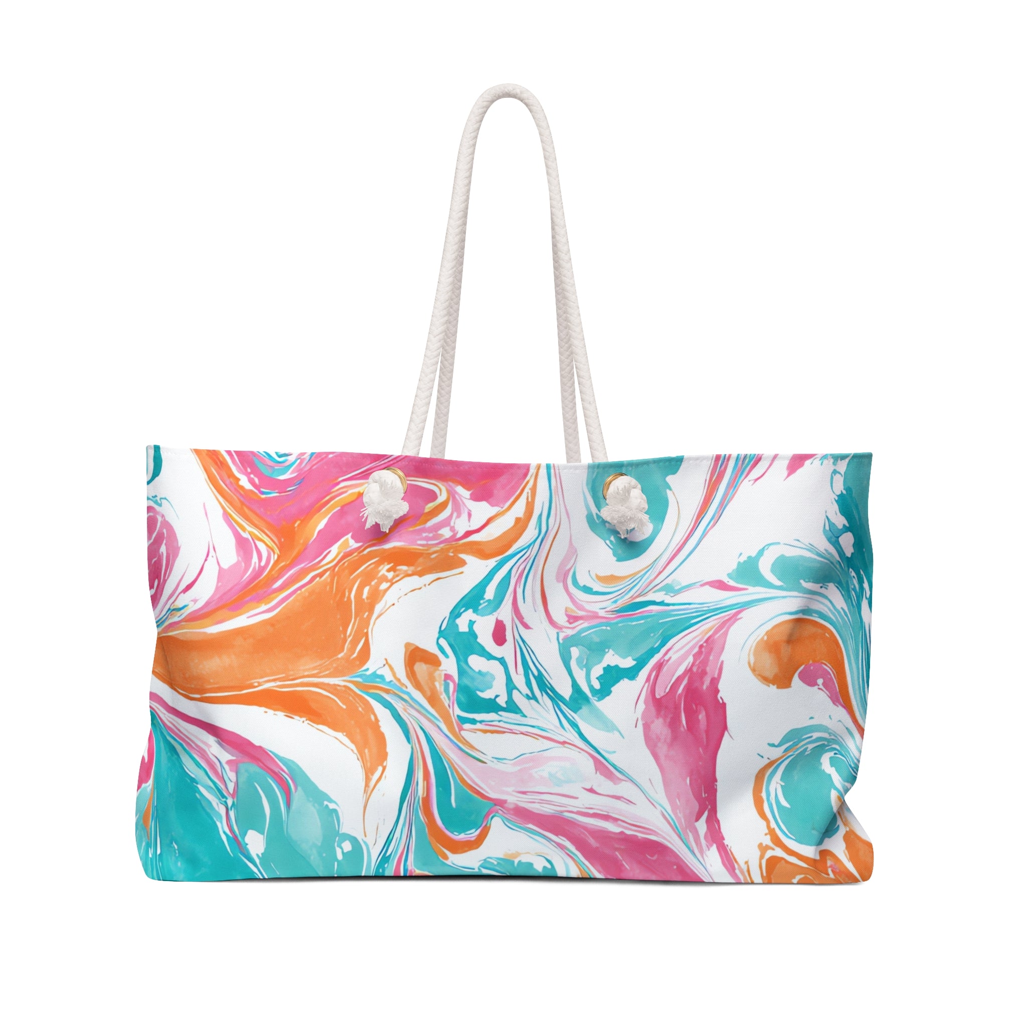 Liquid Pastel Spill II Multi-Color Sweet Weekender Bag, Artsulli - Art is Long, Life is Short, Bags, Size, 24" × 13", , , , , 10051543194293032502