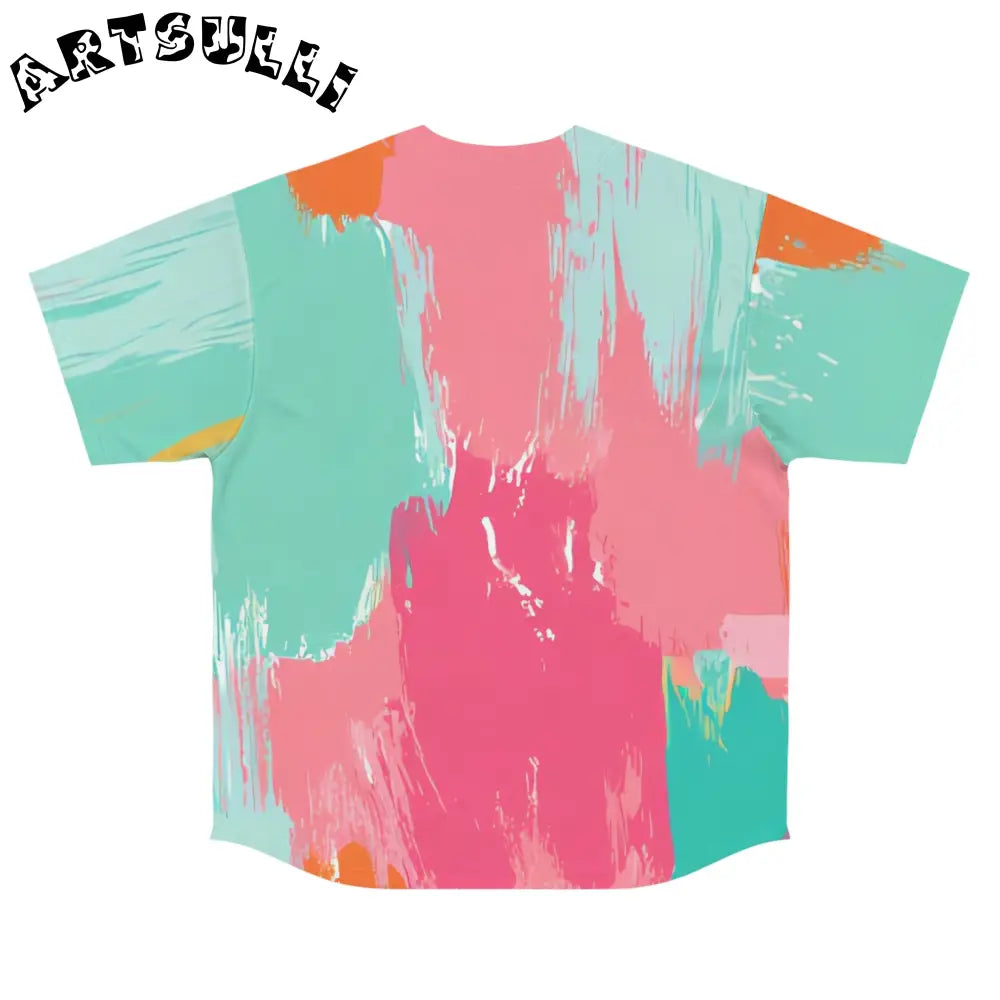 JAKKOUTTHEBXX Preppy Pixel Bloom Men’s Baseball Jersey (AOP)