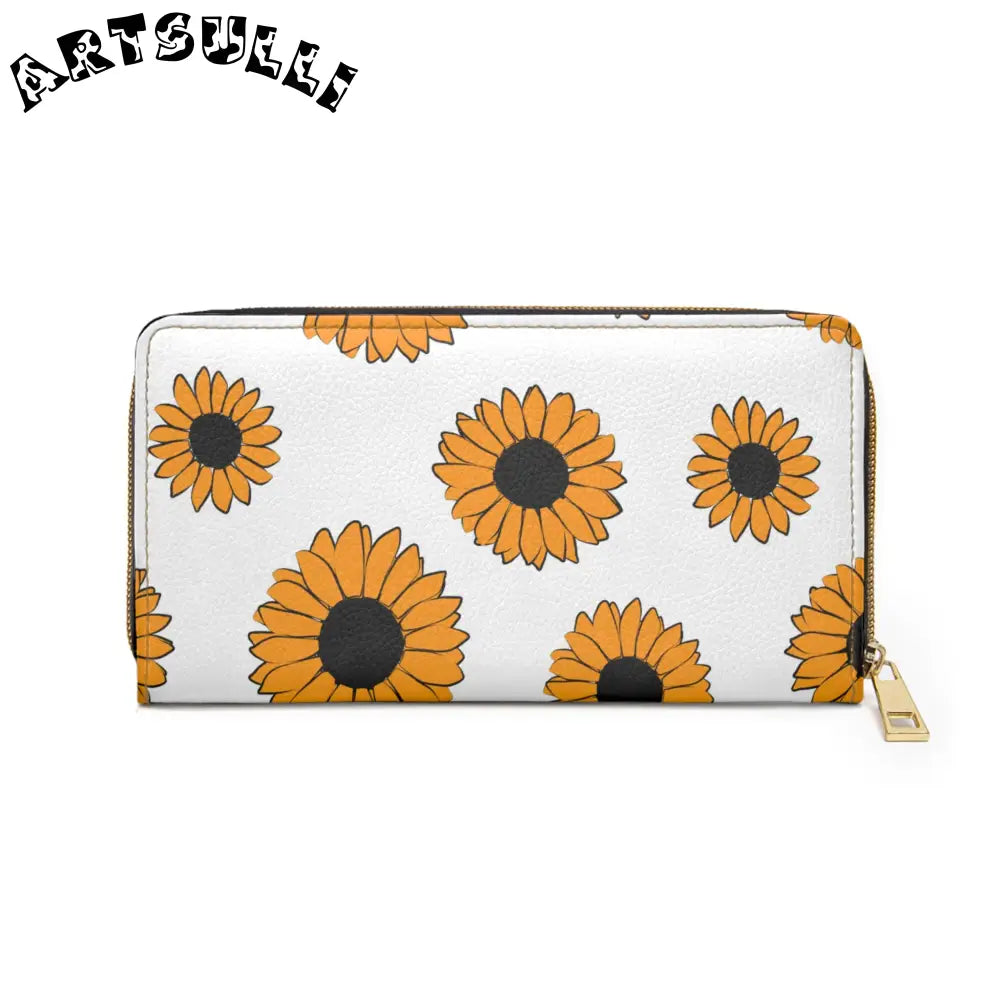 JAKKOUTTHEBXX Sunflowers Zipper Wallet JAKKOUTTHEBXX Artsulli - Art