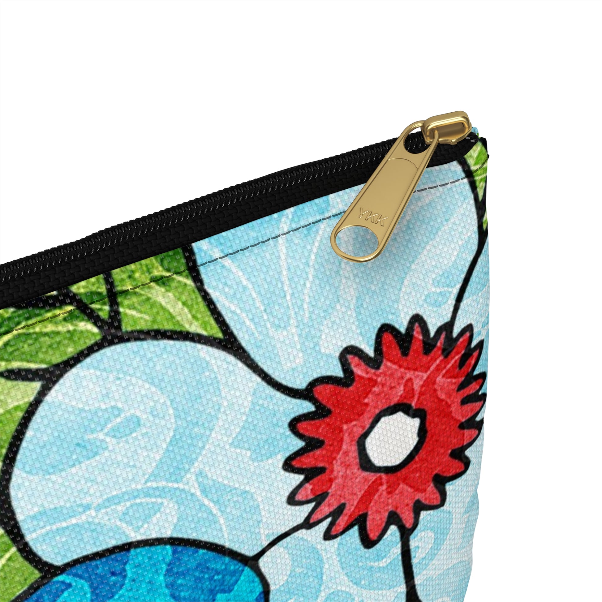 Blue Orange Groovy Accessory Pouch, Artsulli - Art is Long, Life is Short, Bags, , , , , , , 