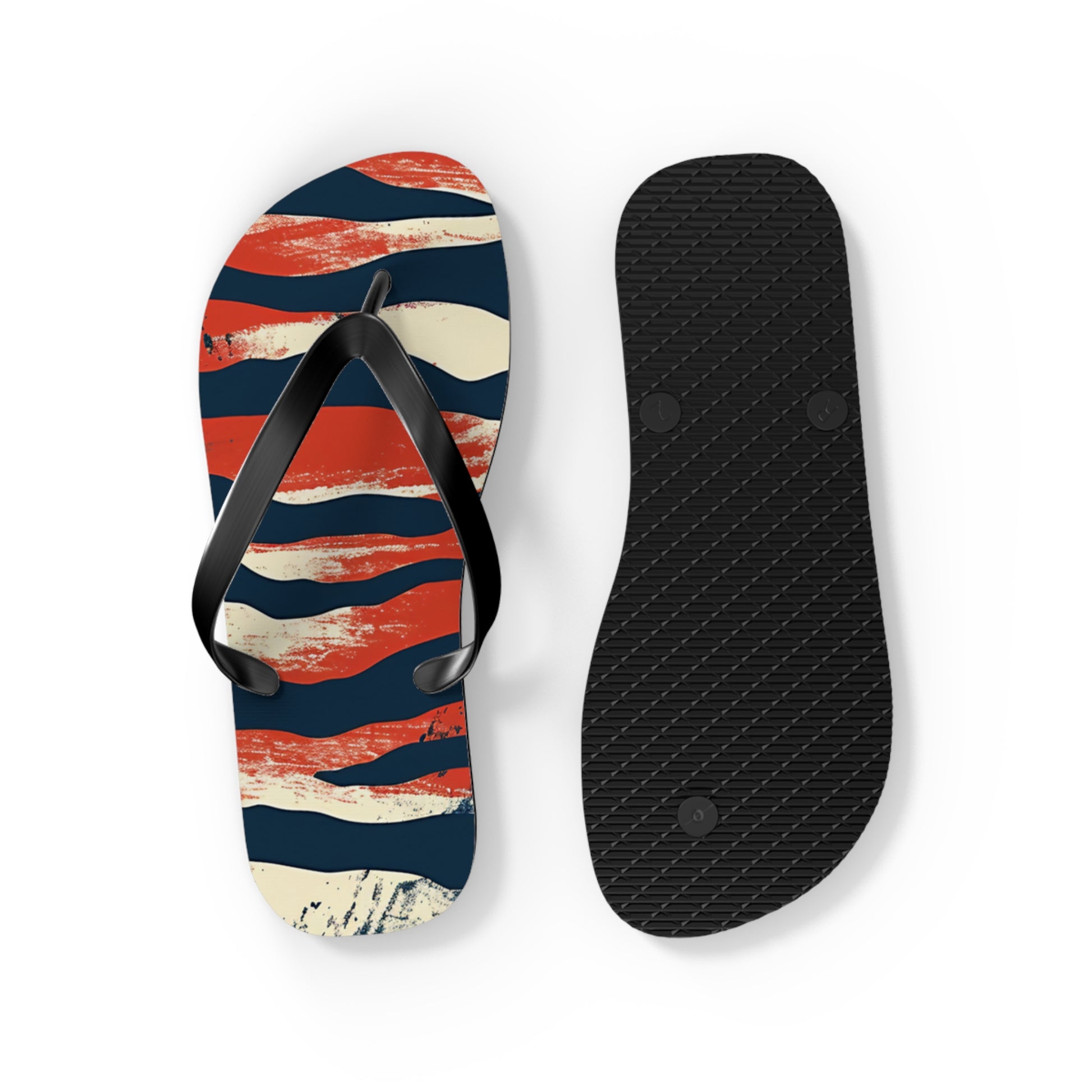 Camo Tiger Stripes Flip Flops, Artsulli - Art is Long, Life is Short, Shoes, , , , , , , 