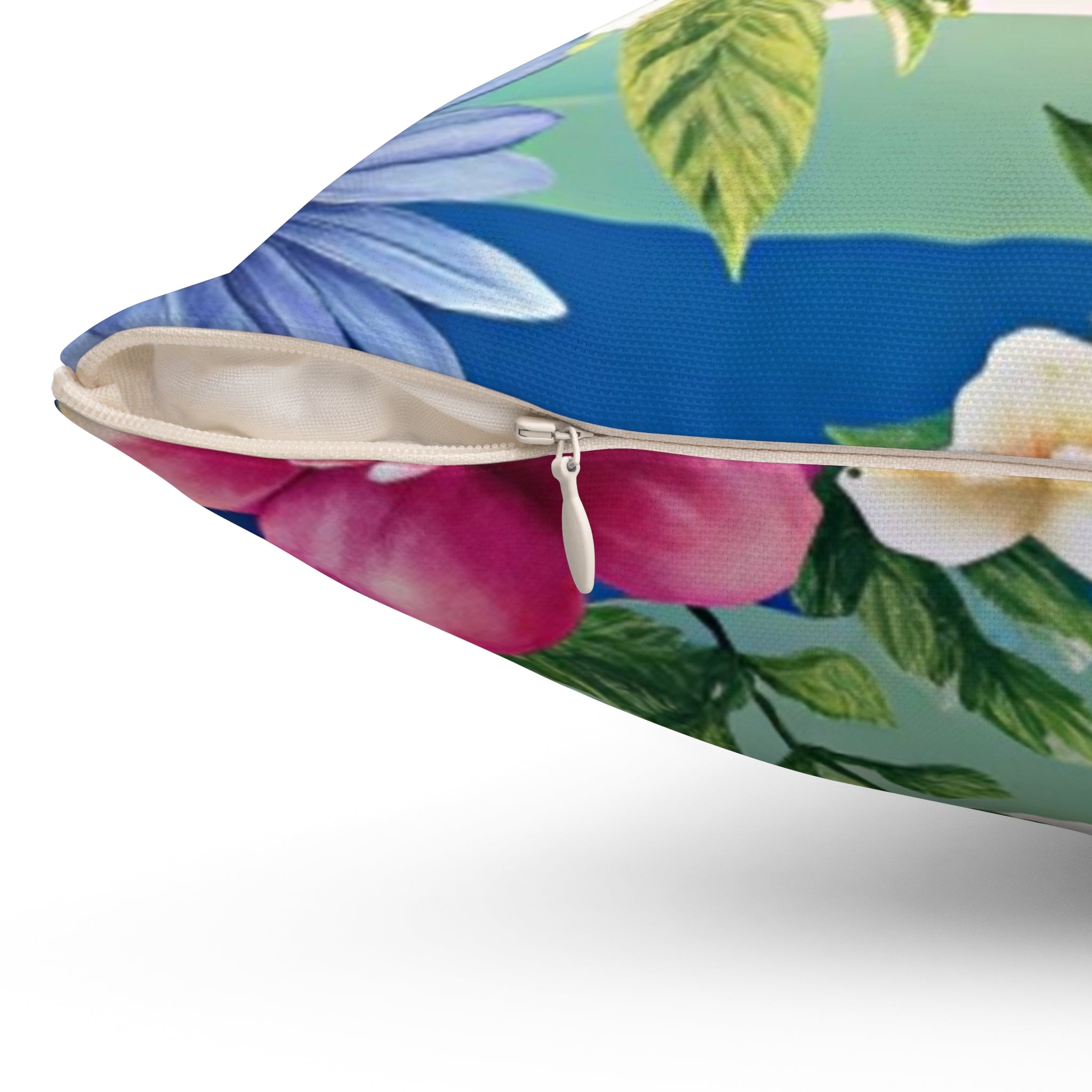 Floral Stripe 4K Spun Polyester Square Pillow, Artsulli - Art is Long, Life is Short, Home Decor, , , , , , , 