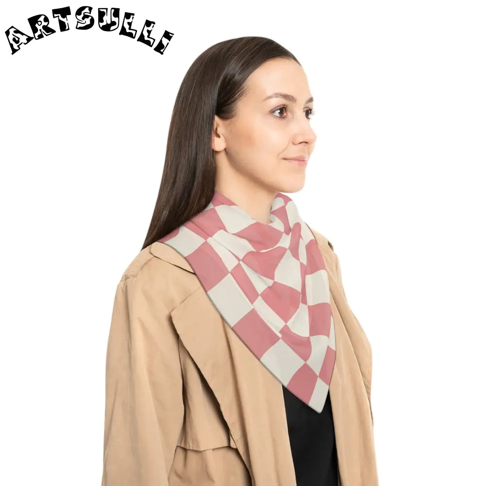 JAKKOUTTHEBXX Retro Checkered Grassland Sprites II Poly Scarf