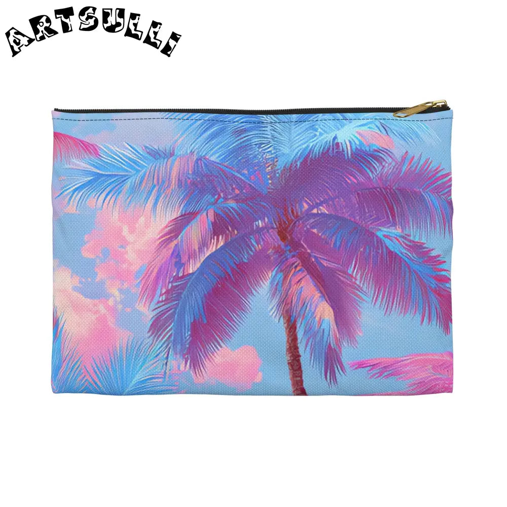 JAKKOUTTHEBXX Ethereal Pastel Palms Accessory Pouch JAKKOUTTHEBXX