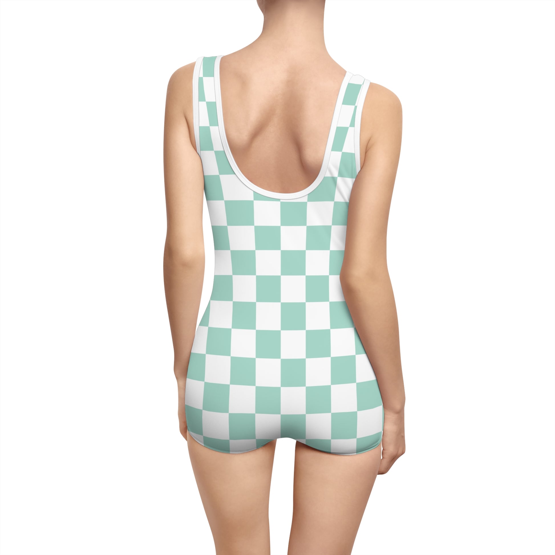 Chessboard II Women's Vintage Swimsuit (AOP), Artsulli - Art is Long, Life is Short, All Over Prints, , , , , , , 