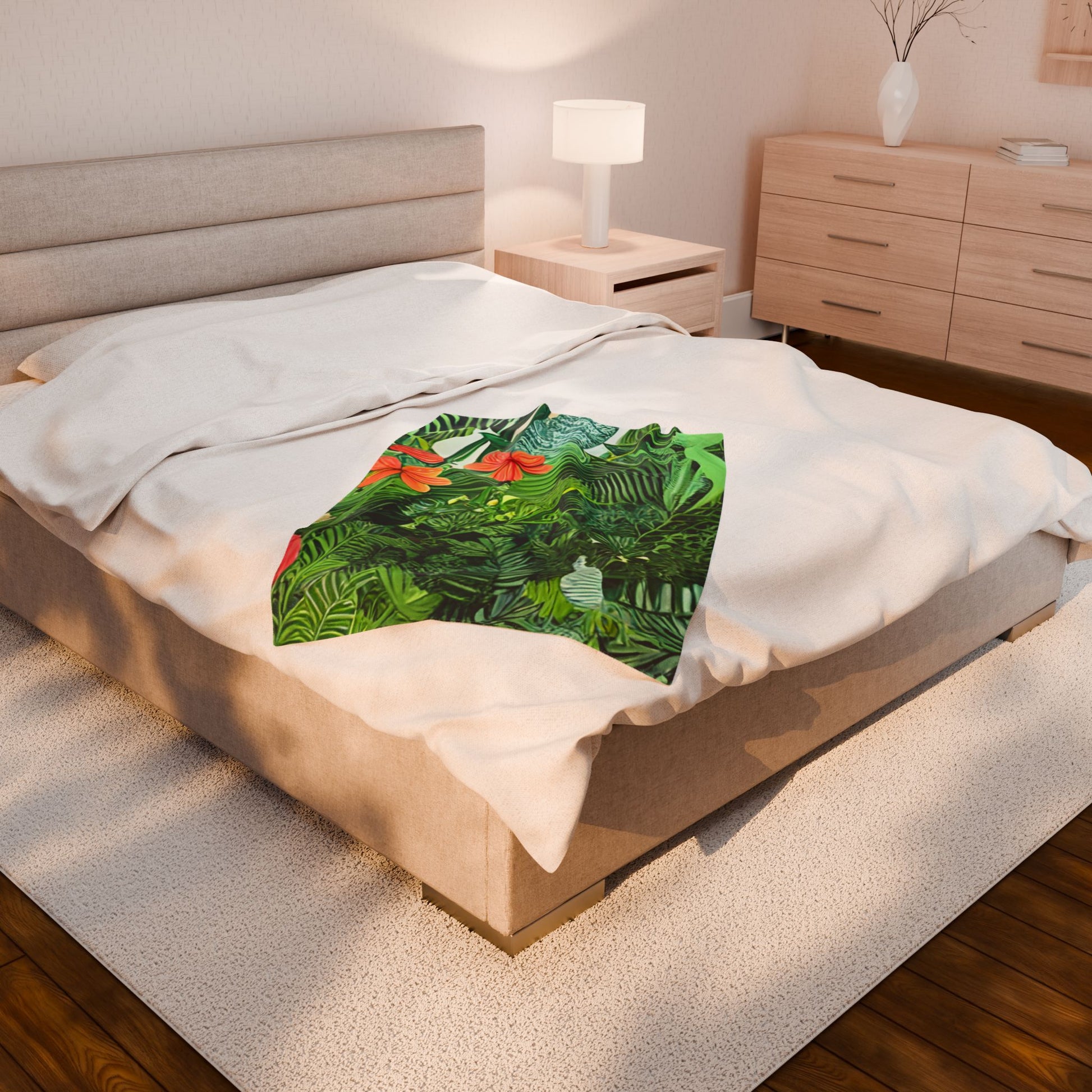 Jungle Zebra Art Velveteen Plush Blanket, Artsulli - Art is Long, Life is Short, All Over Prints, , , , , , , 