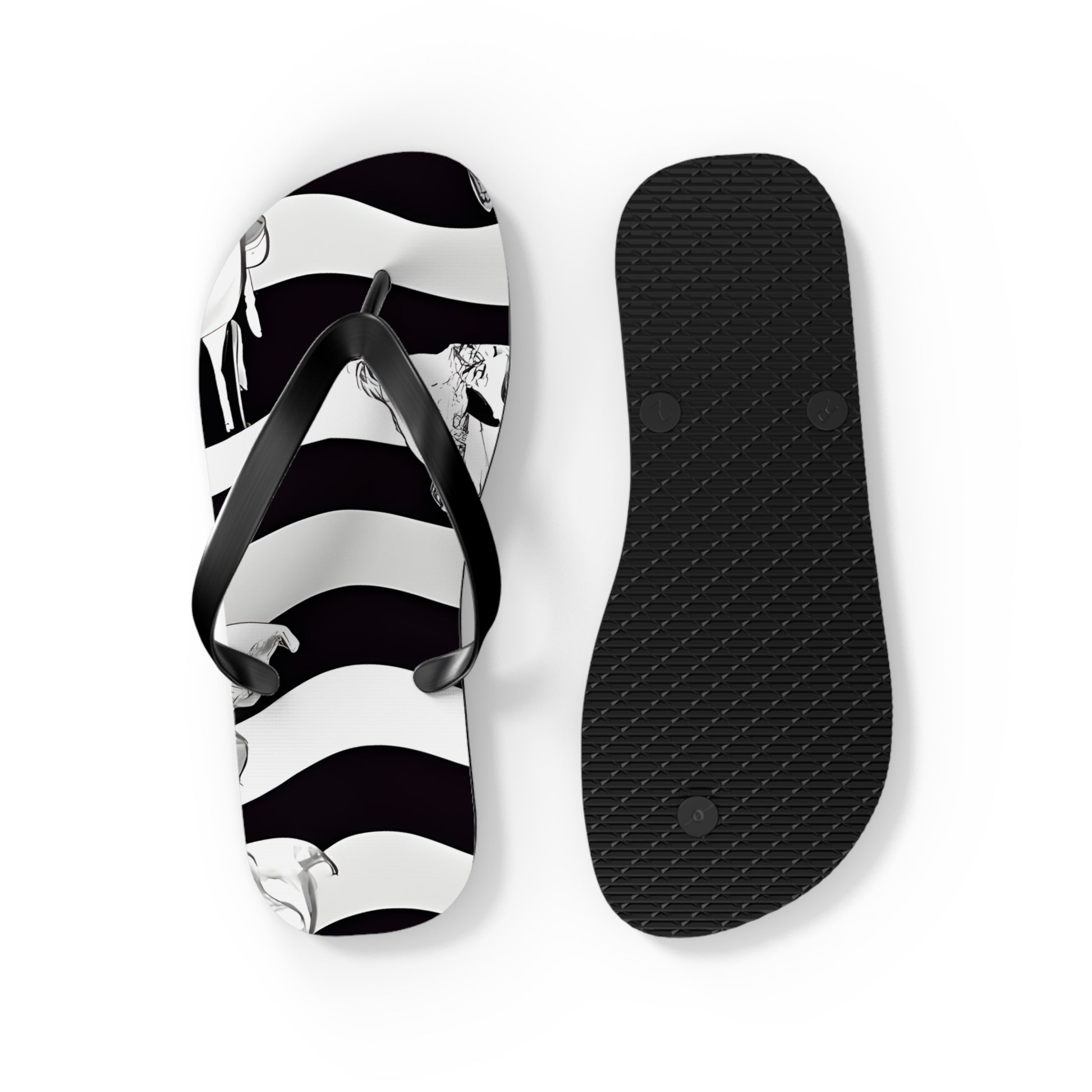 Cruellas Cattle Line Flip Flops, Artsulli - Art is Long, Life is Short, Shoes, , , , , , , 