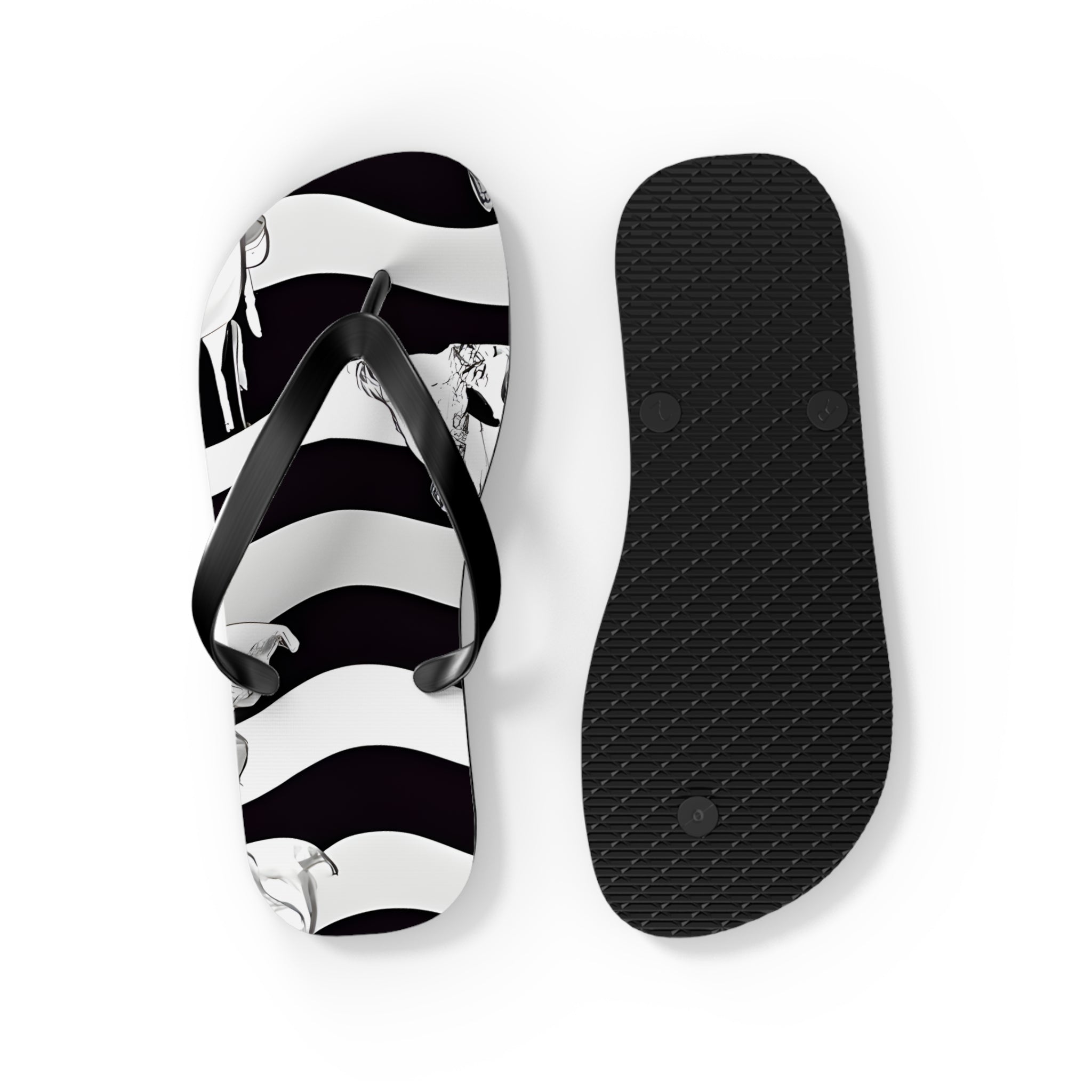 Cruellas Cattle Line Flip Flops, Artsulli - Art is Long, Life is Short, Shoes, , , , , , , 
