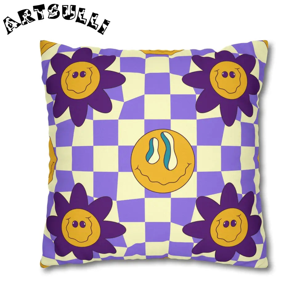 JAKKOUTTHEBXX Trippy Flower Power Motifs Spun Polyester Square
