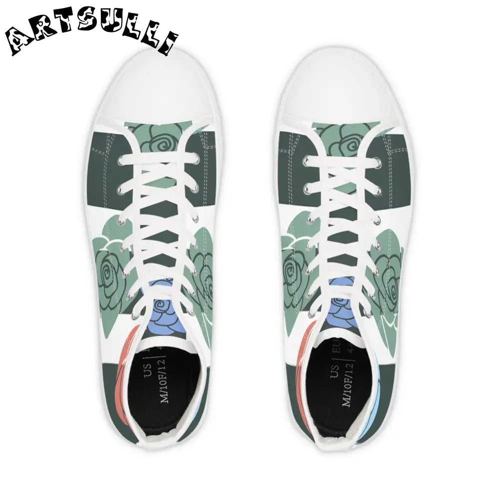 JAKKOUTTHEBXX Stripes x Roses Black and White Men’s High Top