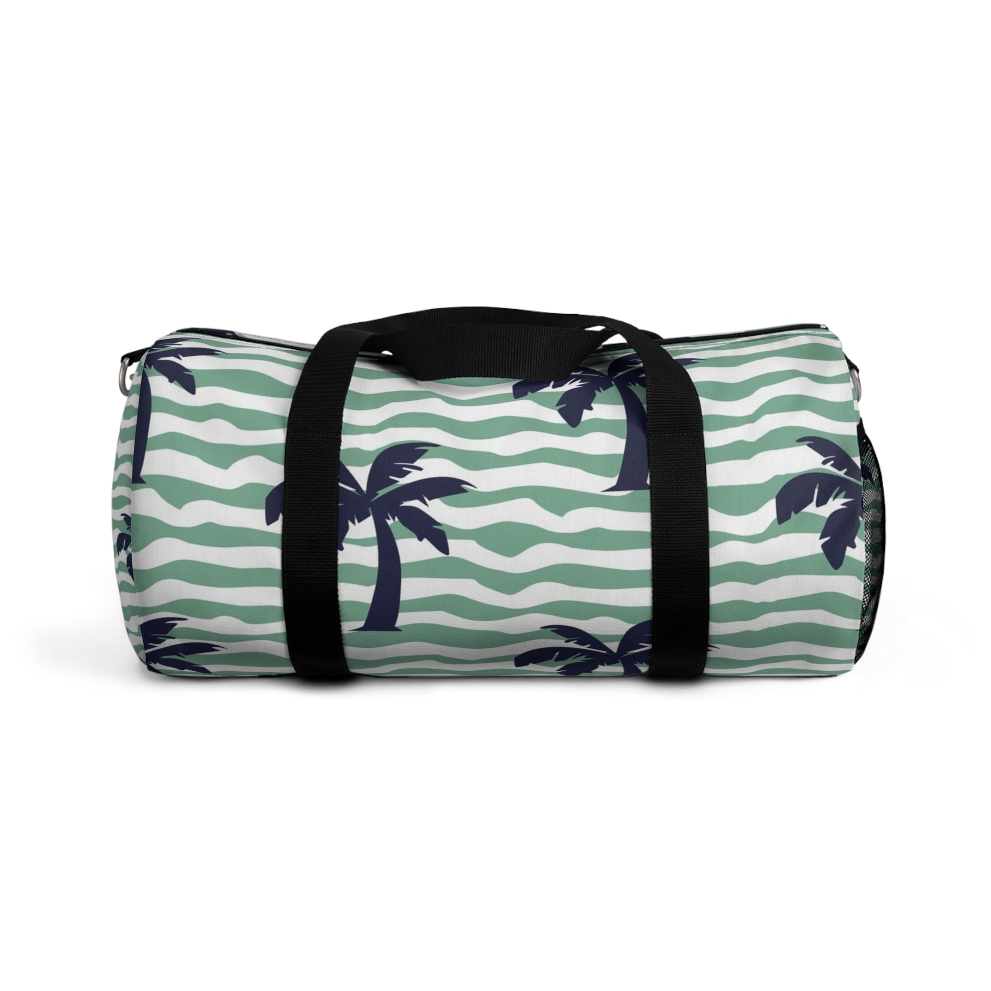 Wavy Stripes and Palm Trees Duffel Bag, Artsulli - Art is Long, Life is Short, Bags, Size, Small, , , , , 15662048246627
