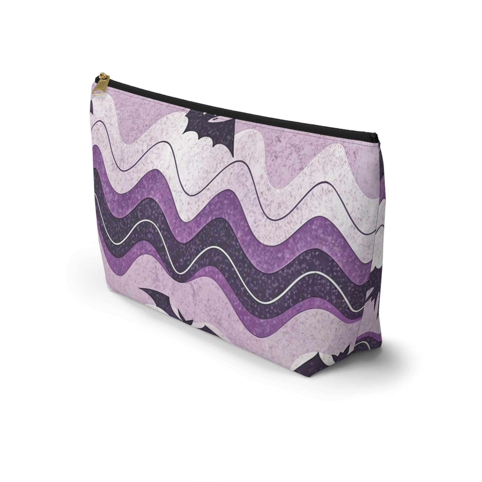 Bat Wave Accessory Pouch w T-bottom, Artsulli - Art is Long, Life is Short, Bags, , , , , , , 