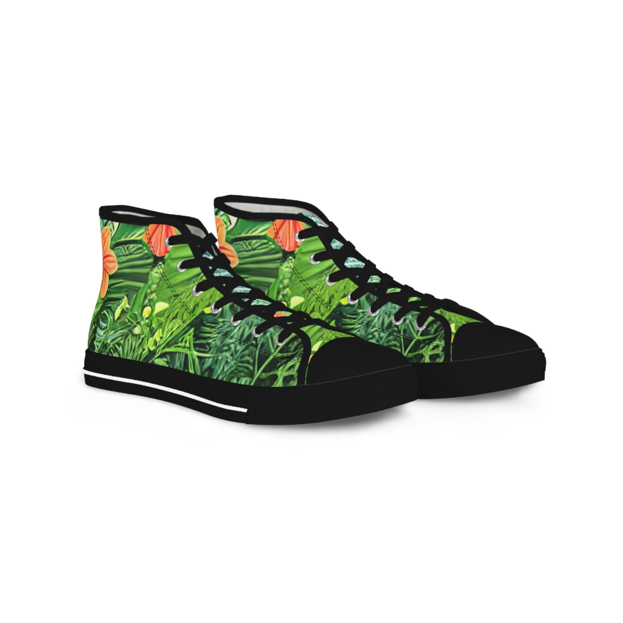 Jungle Zebra Art Men's High Top Sneakers