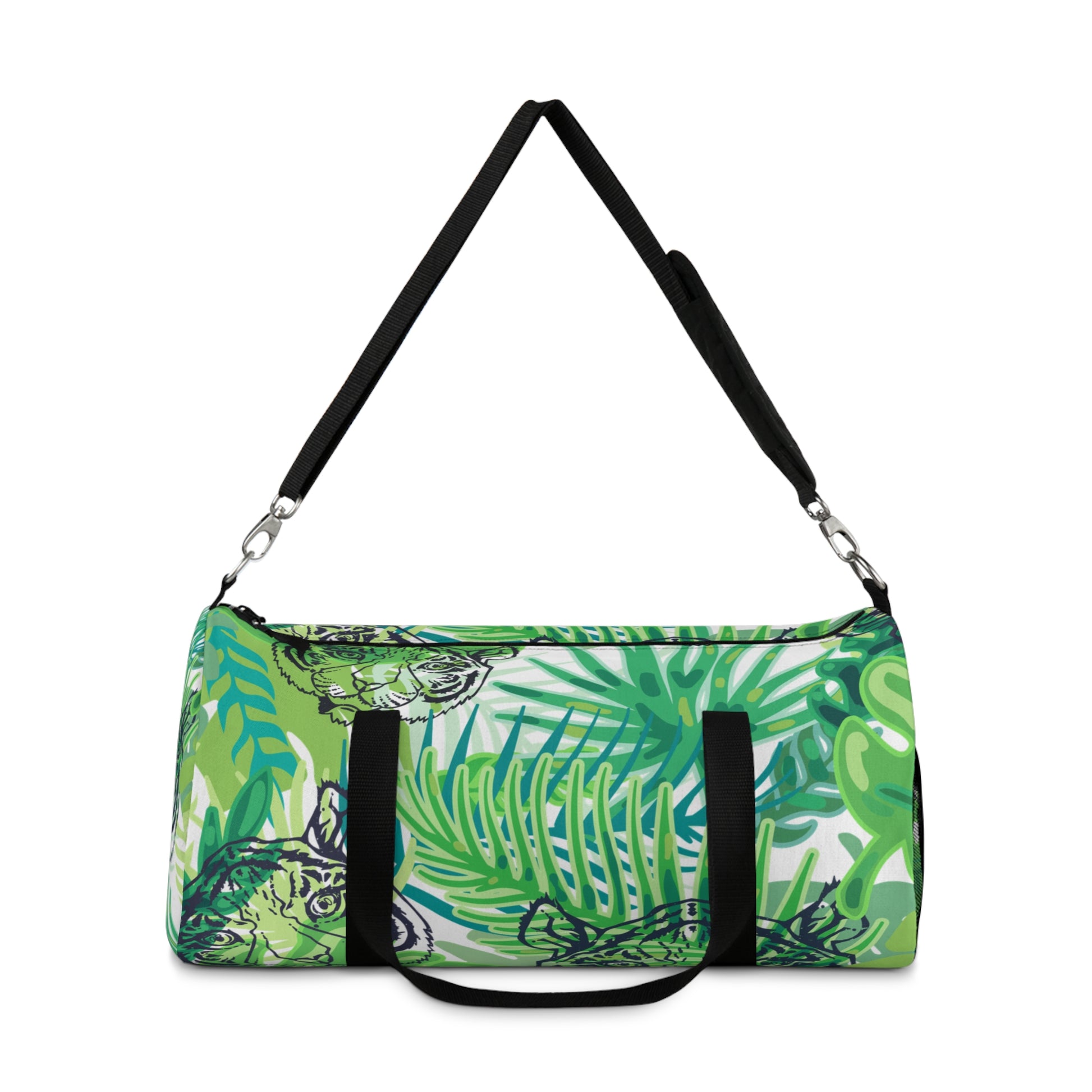 Tropical Jungle Tigers Green Duffel Bag, Artsulli - Art is Long, Life is Short, Bags, , , , , , , 