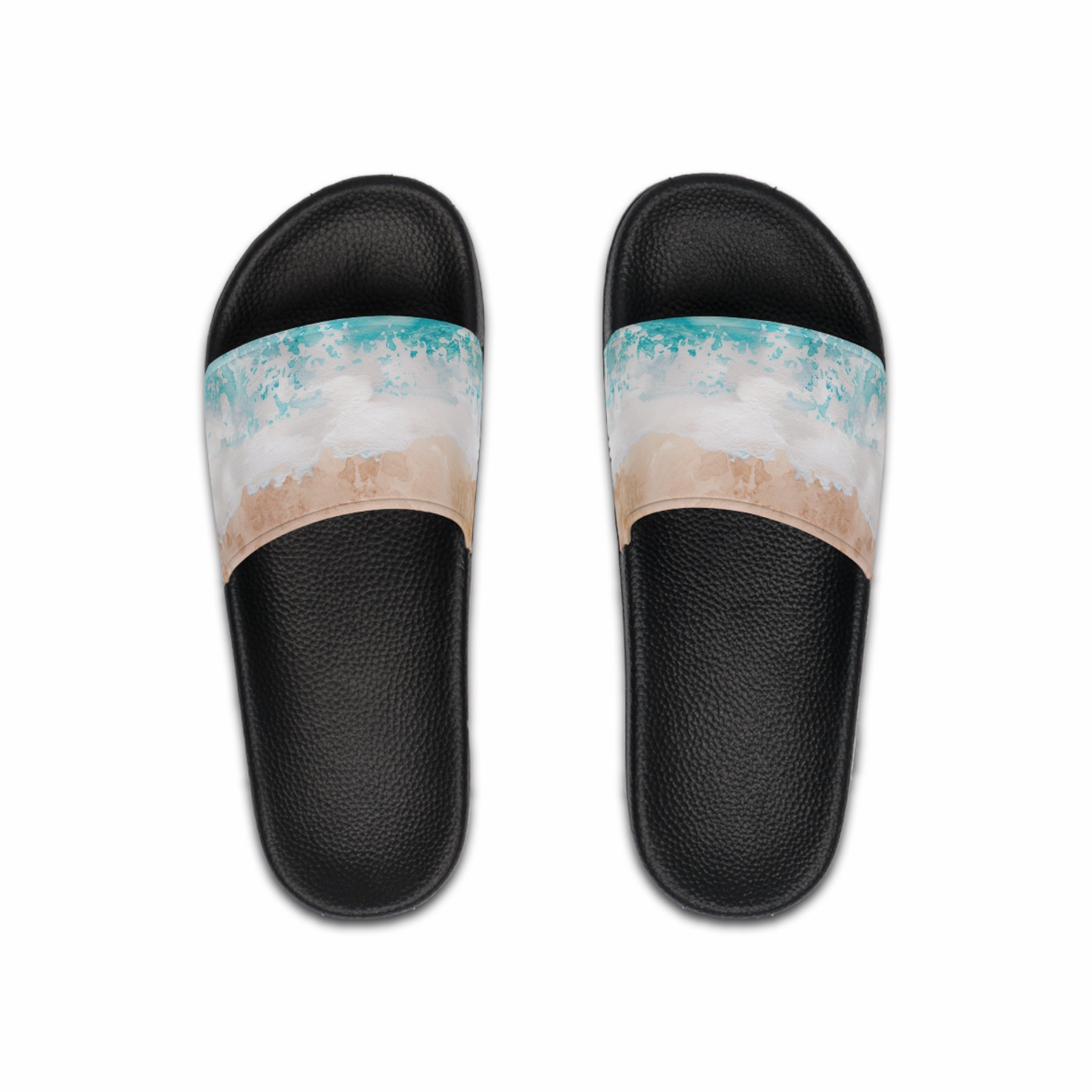 Seashore Men's Slide Sandals, Artsulli - Art is Long, Life is Short, Shoes, Color, Black sole, Size, US 6, , , 57281509595507784443