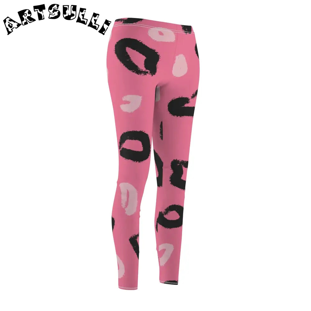 JAKKOUTTHEBXX Pink Leopard Print Skinny Fit Leggings 2025
