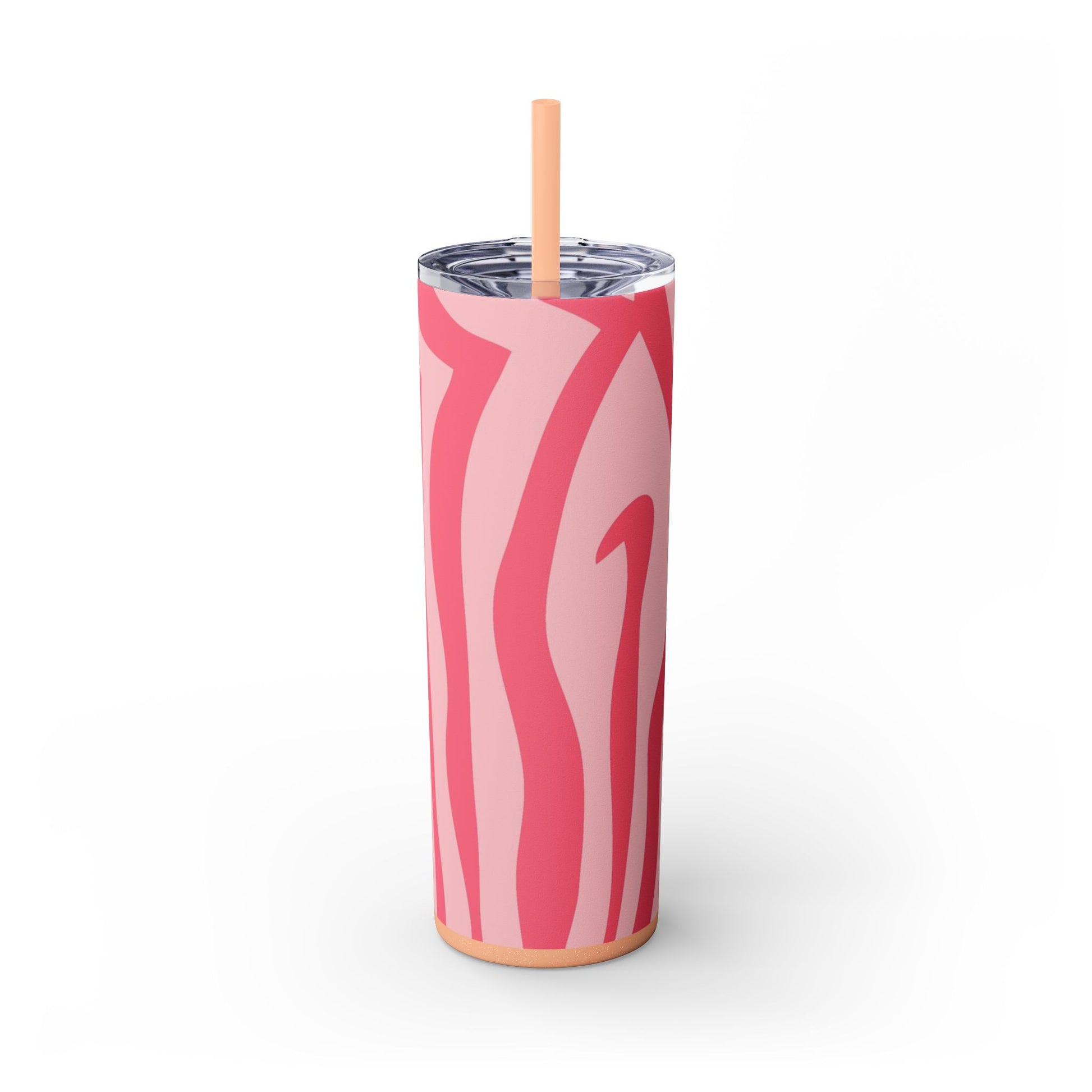 Nagels Pink Zebra Skinny Tumbler with Straw, 20oz, Artsulli - Art is Long, Life is Short, Mug, , , , , , , 