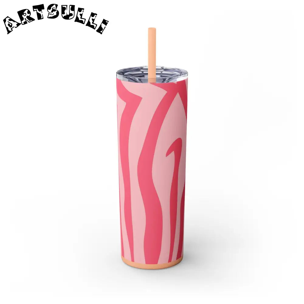 JAKKOUTTHEBXX Pink Zebra Print Maars Skinny Tumbler 2025