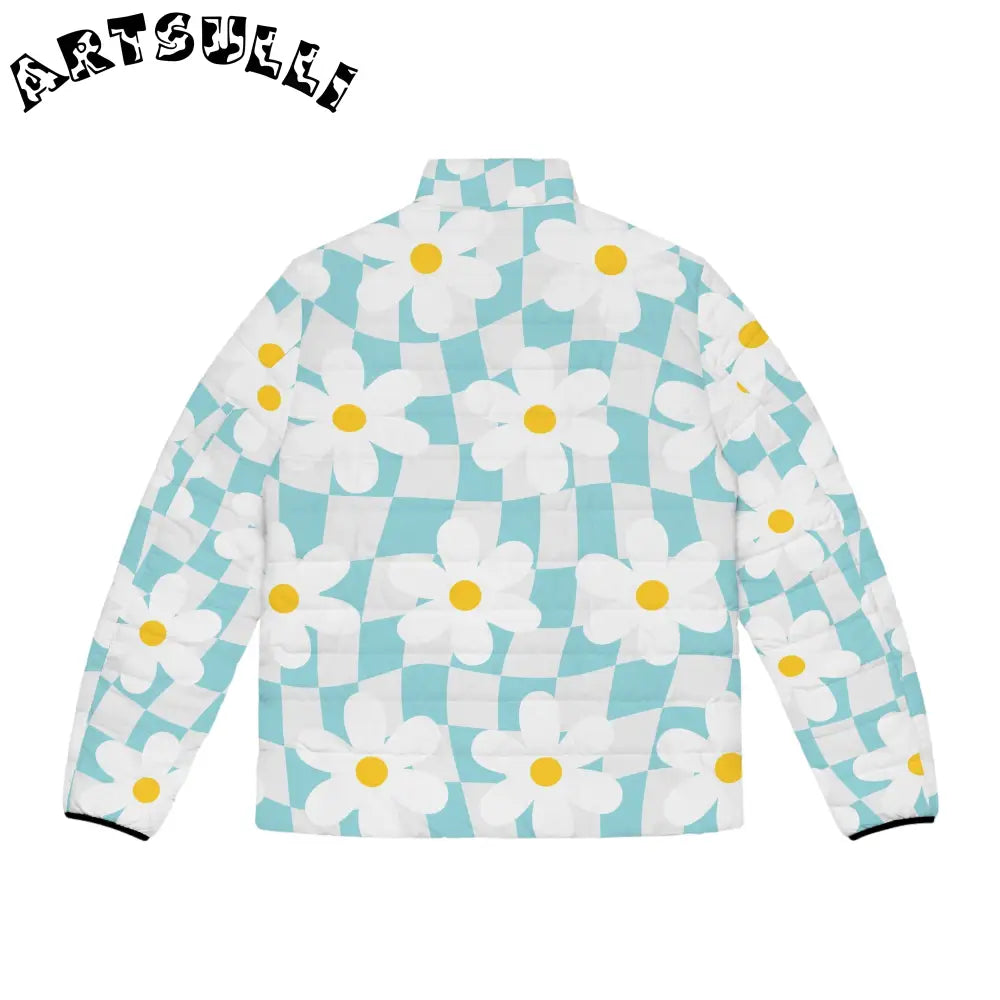 JAKKOUTTHEBXX Trippy Check Garden Men’s Puffer Jacket (AOP)