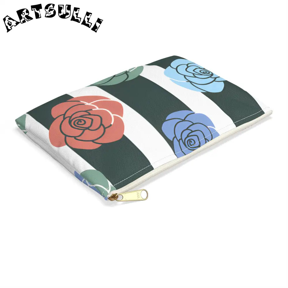 JAKKOUTTHEBXX Stripes x Roses Black and White Accessory Pouch
