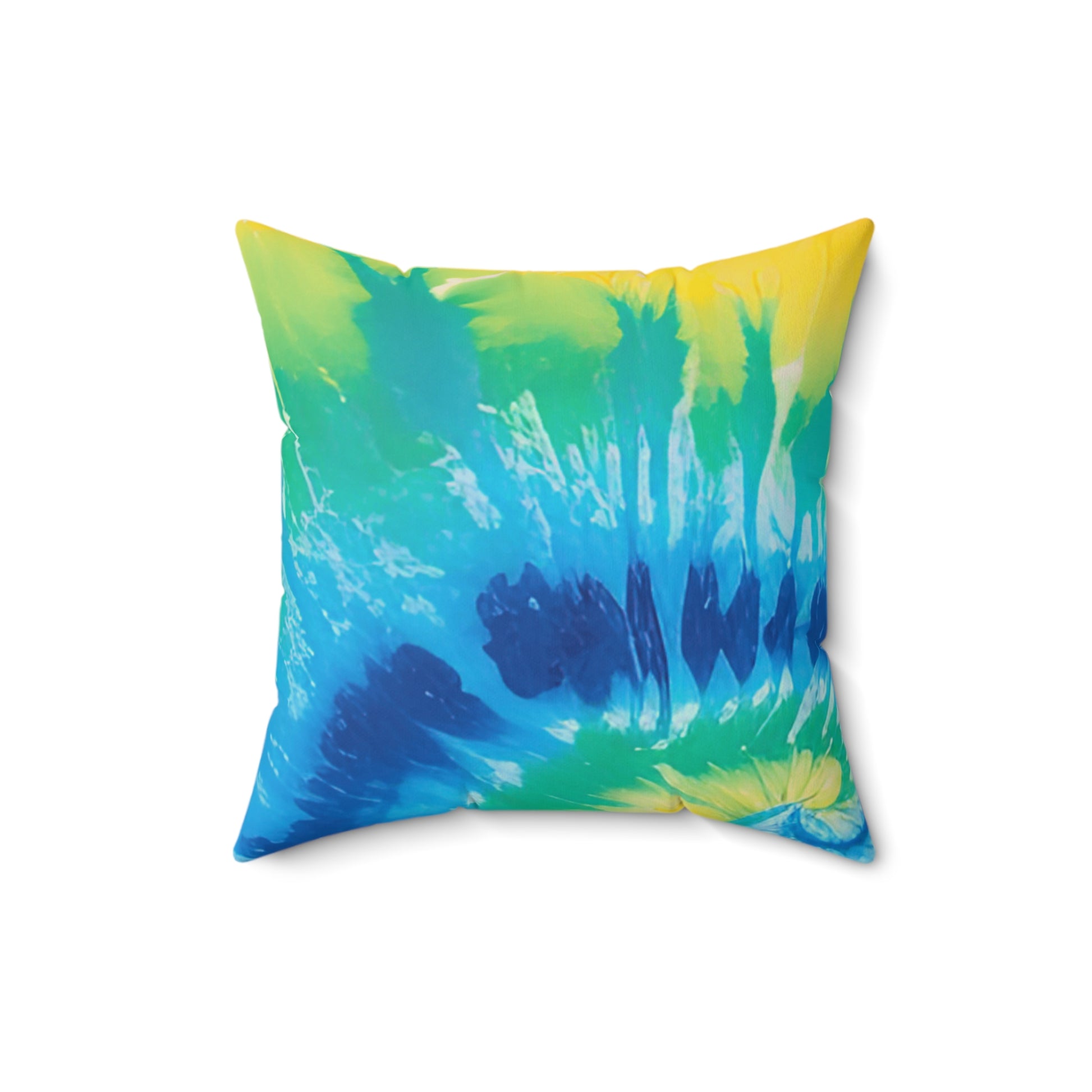 Tie Dye Spun Polyester Square Pillow, Artsulli - Art is Long, Life is Short, Home Decor, Size, 16" × 16", , , , , 86627667643436975079